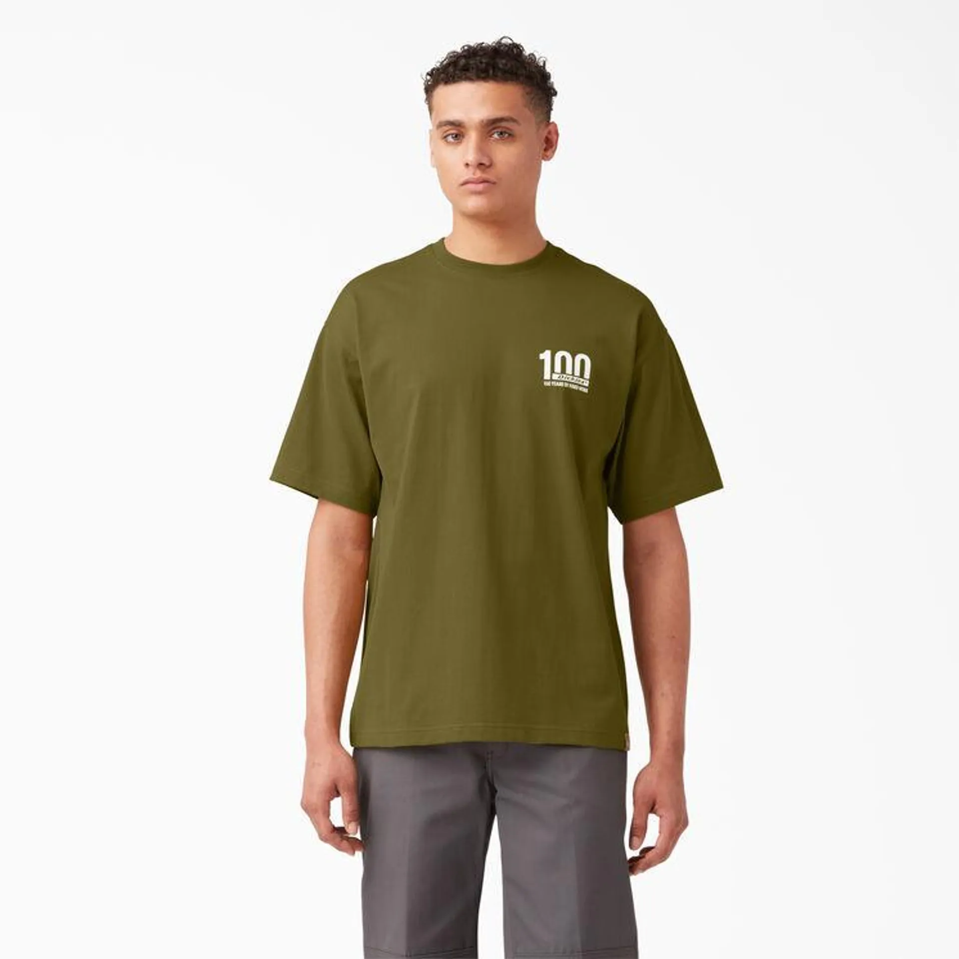 100 Year Milestone Graphic T-Shirt, Green Moss