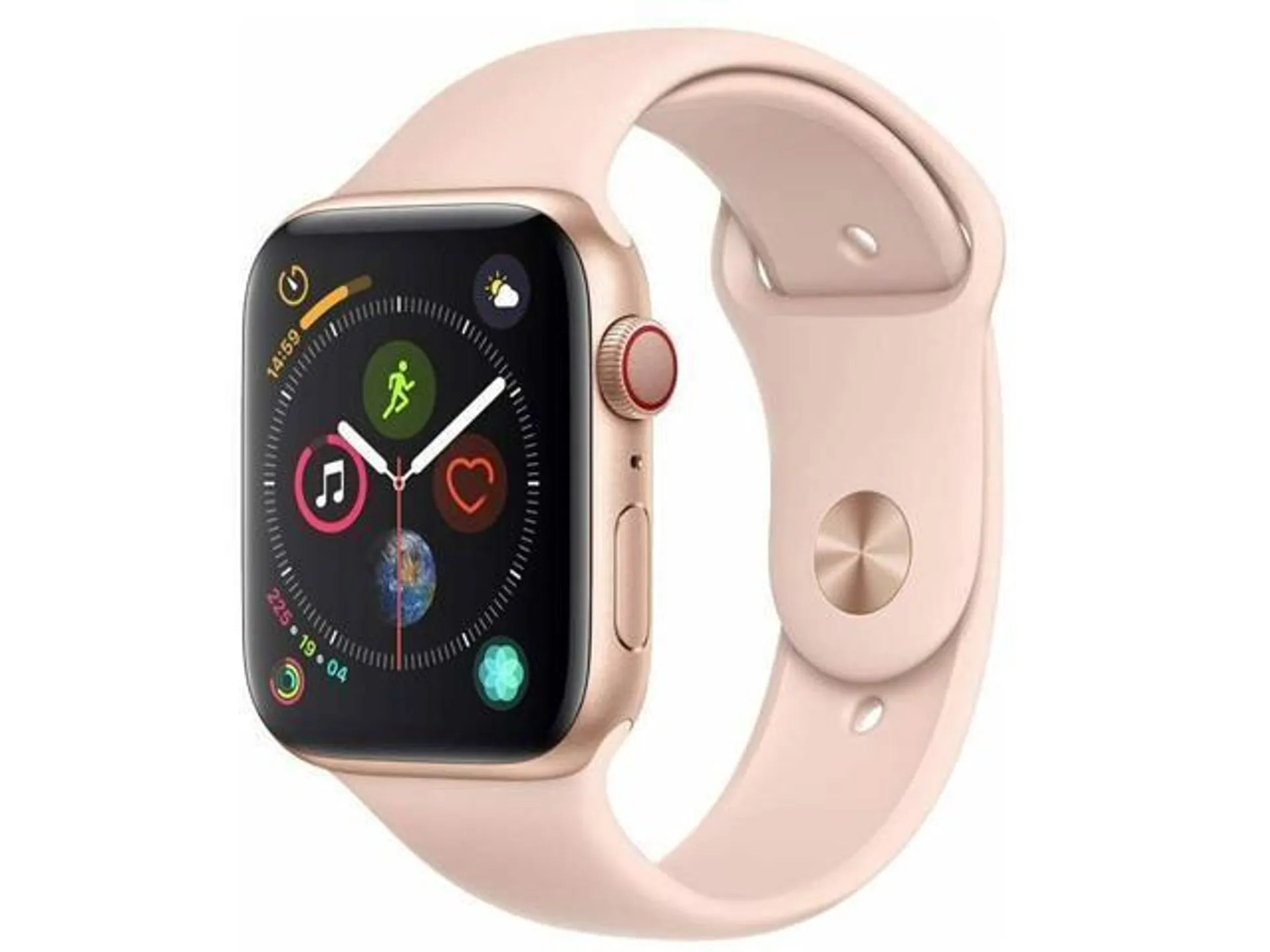 Apple Watch Series 5 40mm GPS + Cellular Unlocked - Gold Aluminum Case - Pink Sport Band (2019) - Very Good Condition