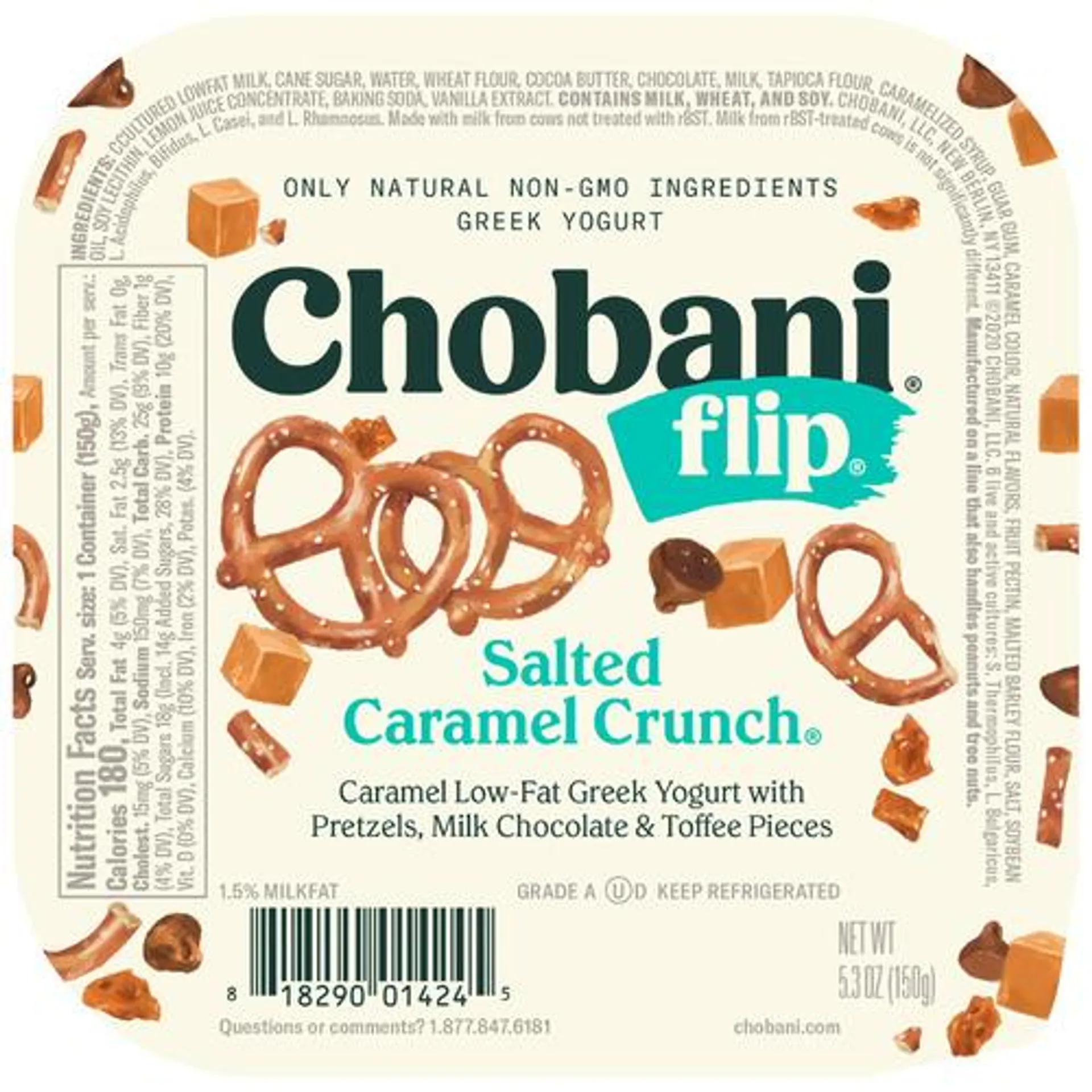 Chobani® Flip® low-fat Greek yogurt, salted caramel crunch