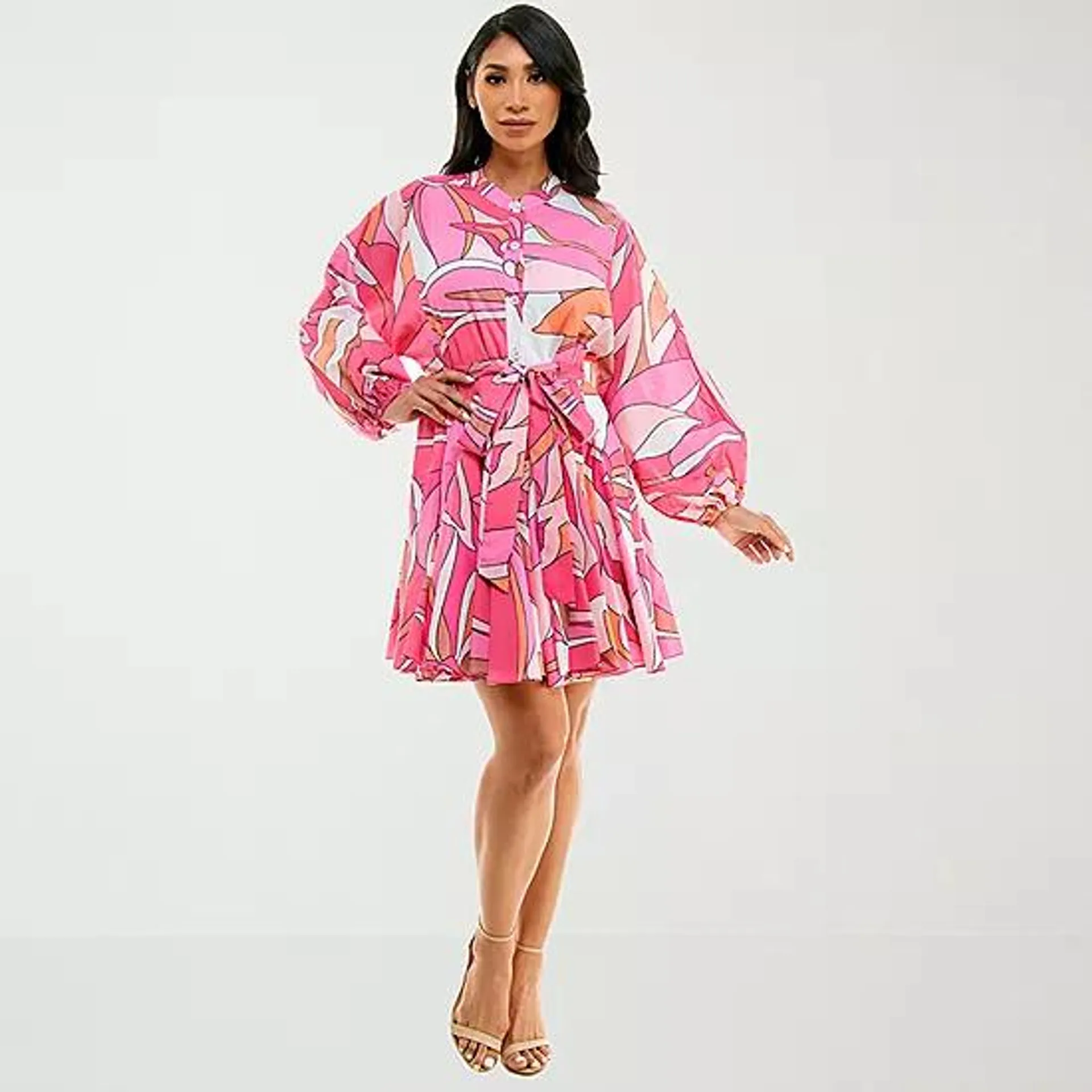 new! Premier Amour Long Sleeve Floral Fit + Flare Dress