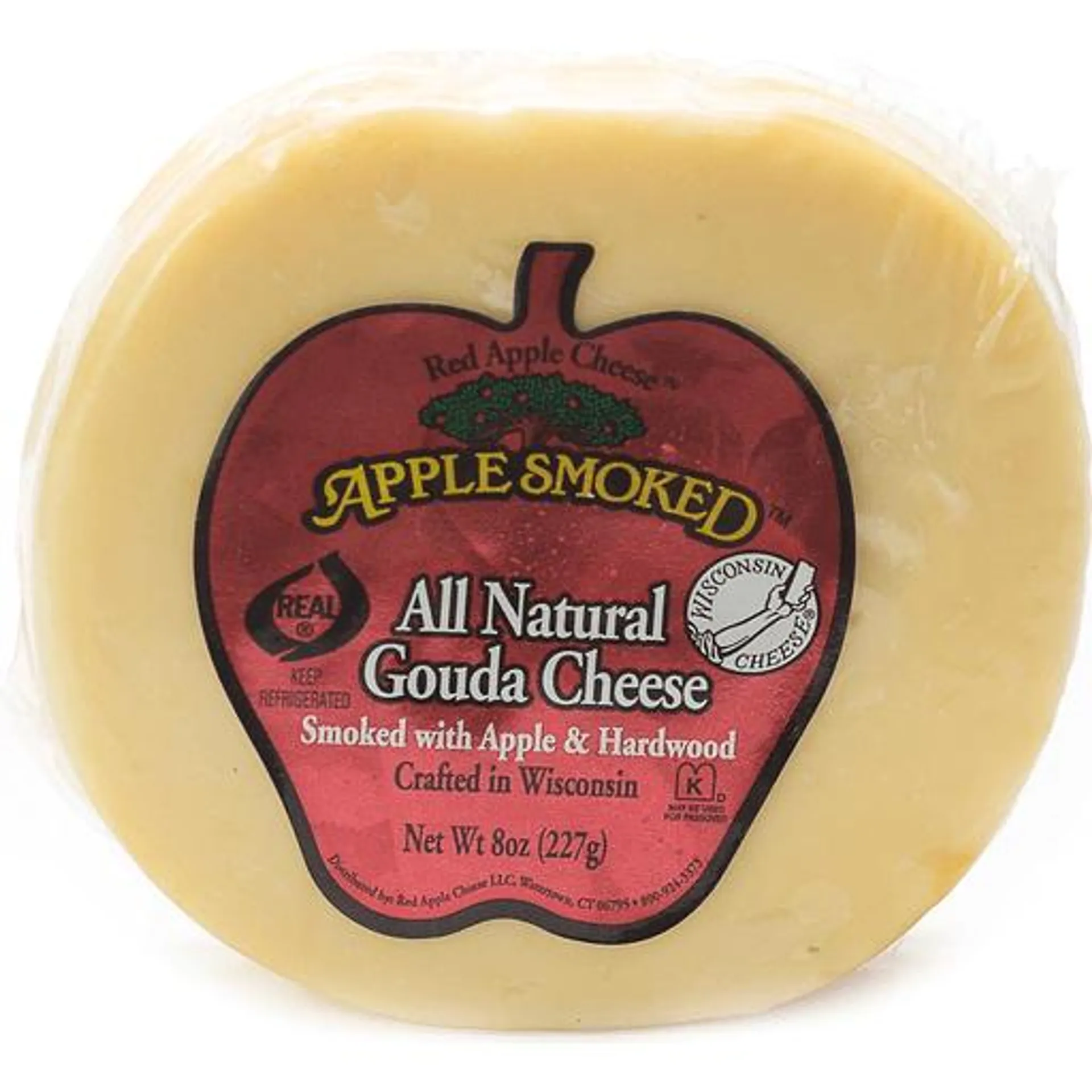 Apple Smoked Cheese, All Natural, Gouda 8 oz