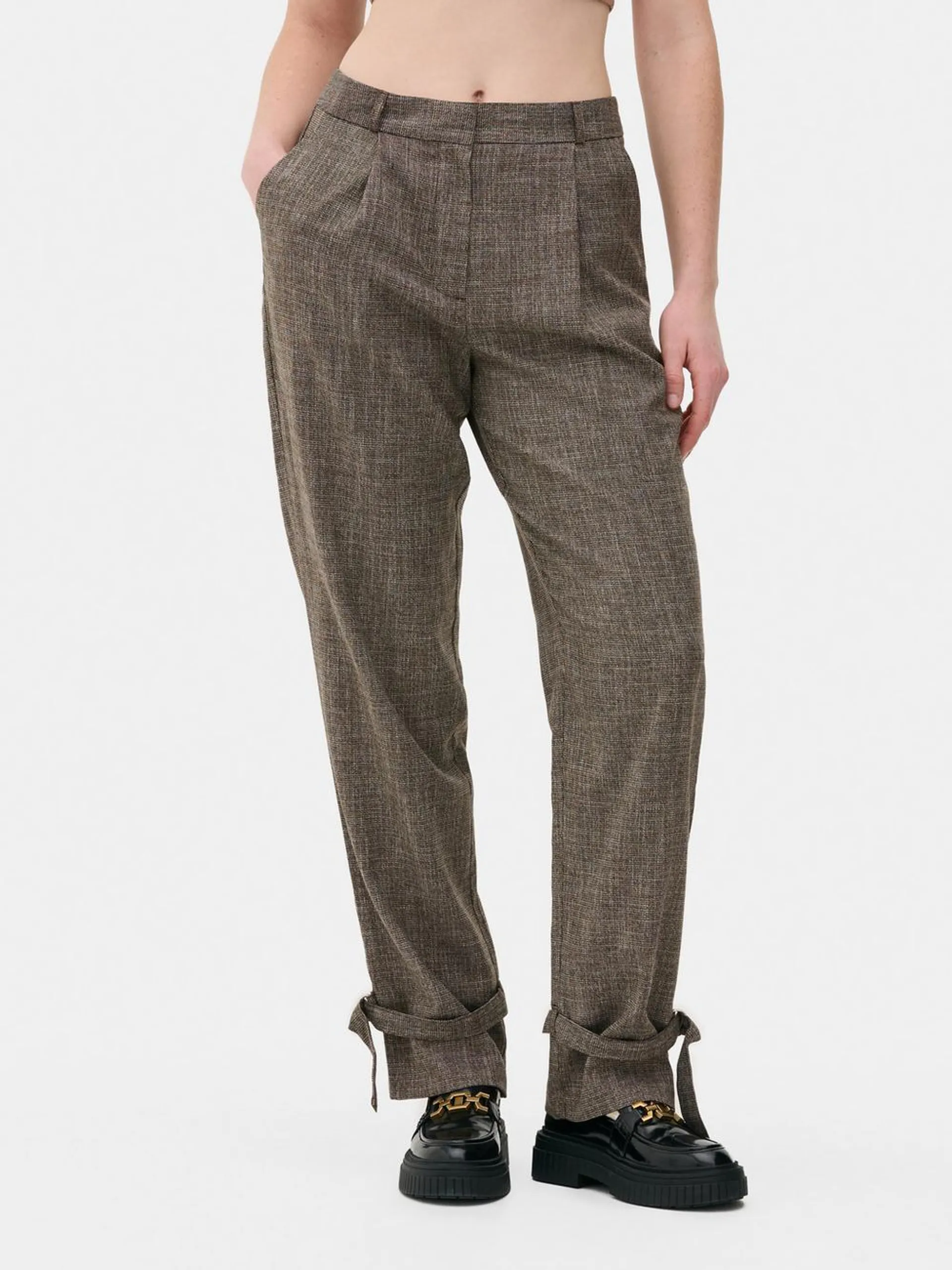 Textured Tailored Pants