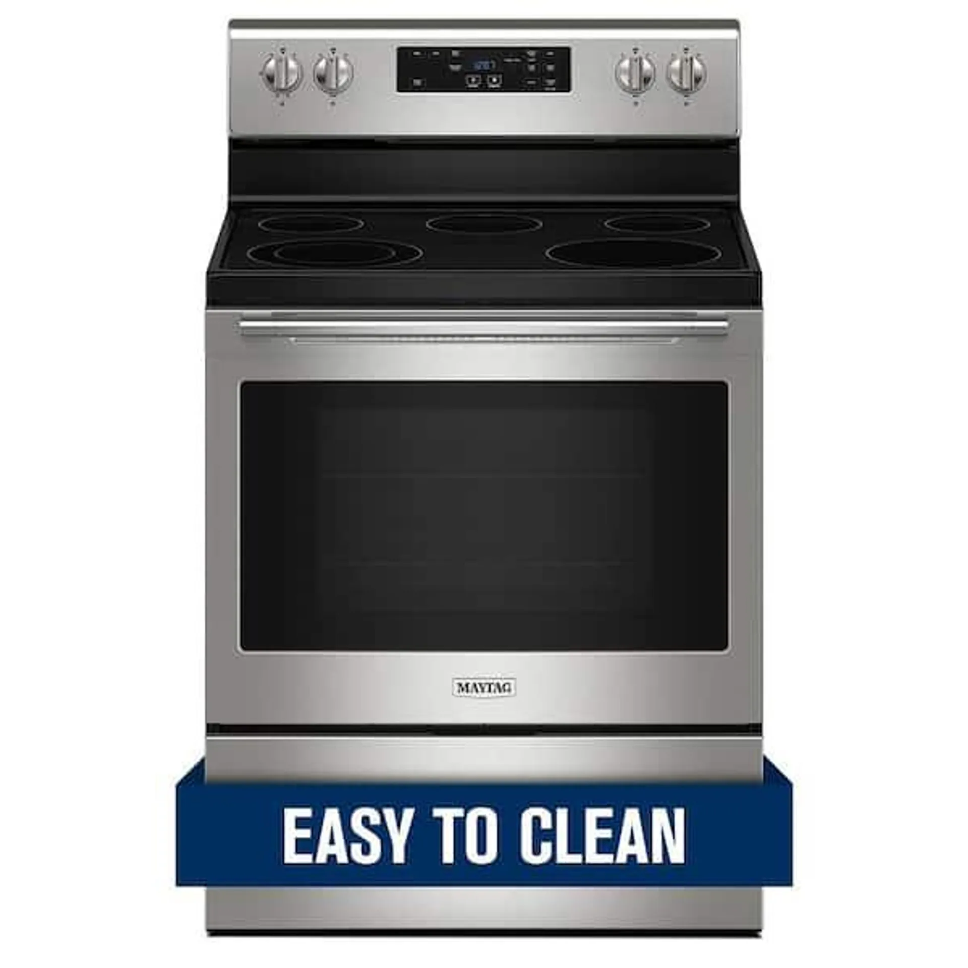 30 in. 5 Element Freestanding Electric Range in Fingerprint Resistant Stainless Steel with Steam Clean