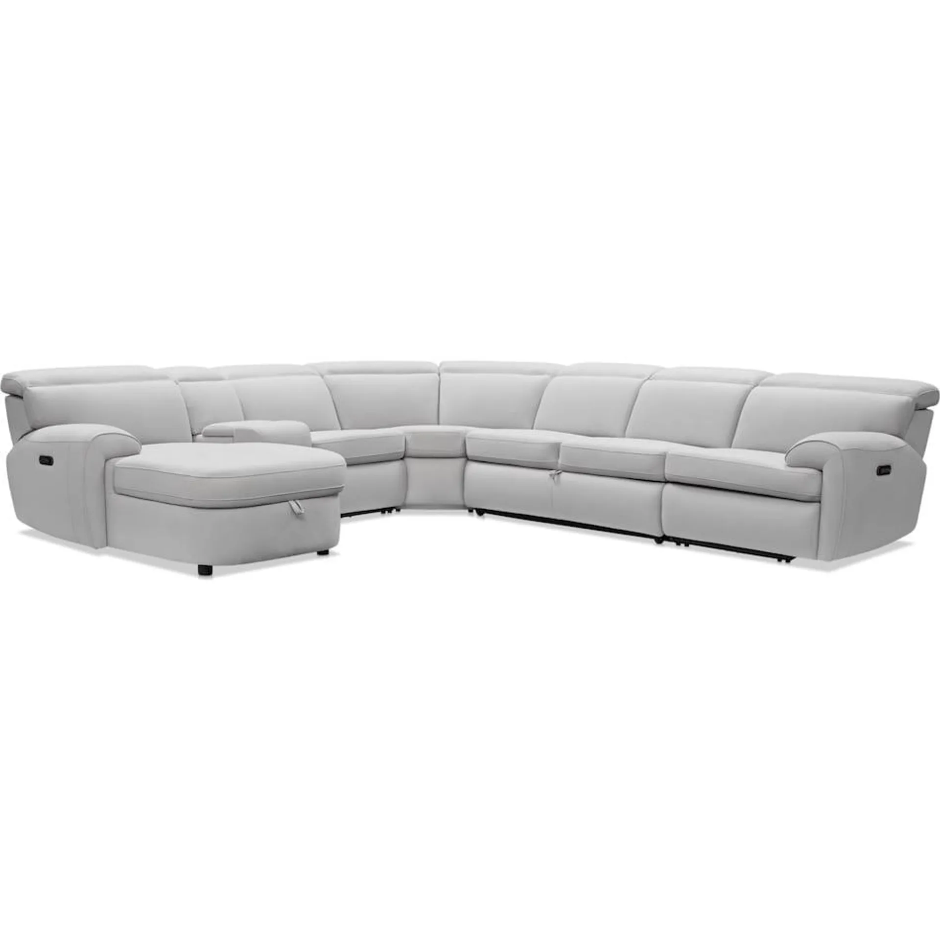 Aero 6-Piece Dual-Power Reclining Sleeper Sectional with Chaise