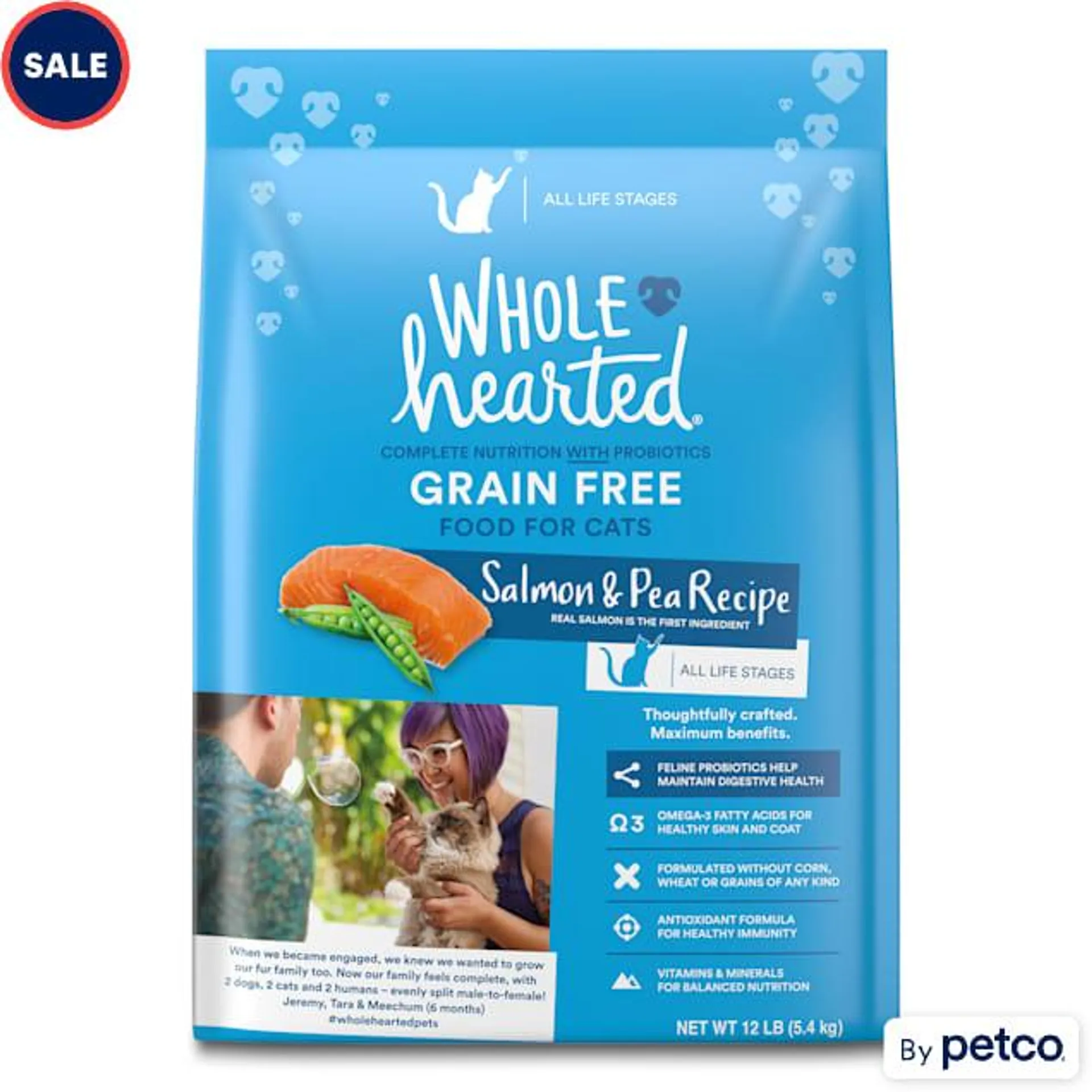 WholeHearted Grain Free Salmon Formula Dry Cat Food, 12 lbs.