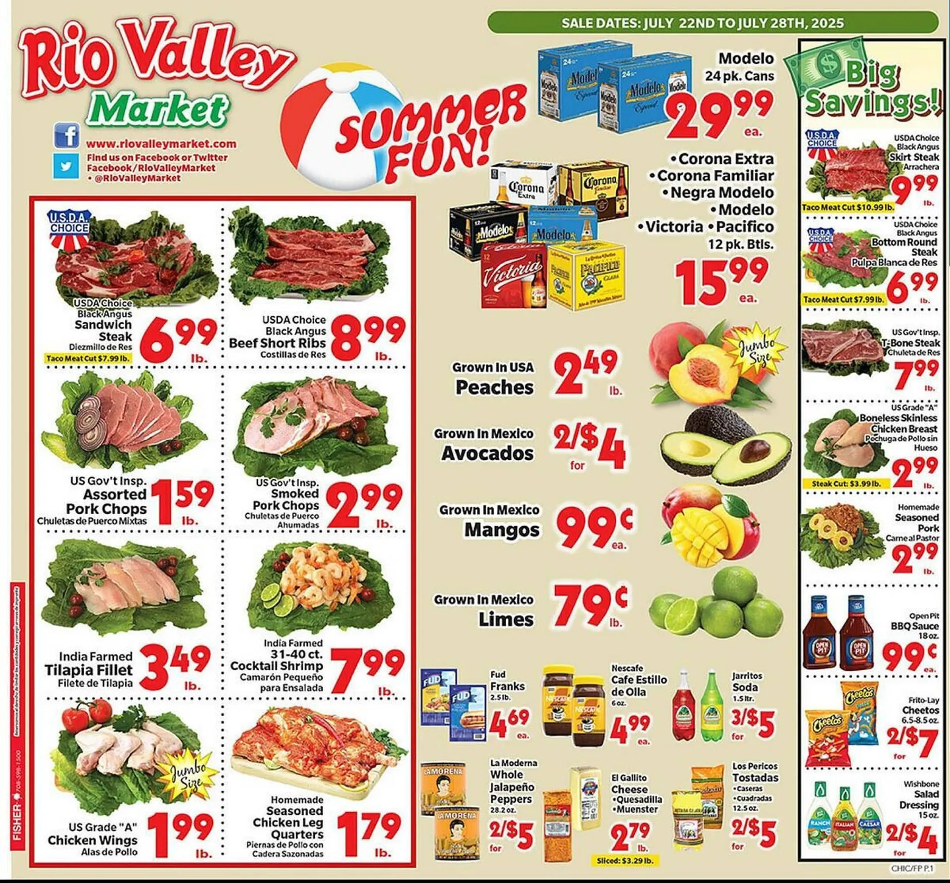 Weekly ad Rio Valley Market Weekly Ad from July 22 to July 28 2025 - Page 1