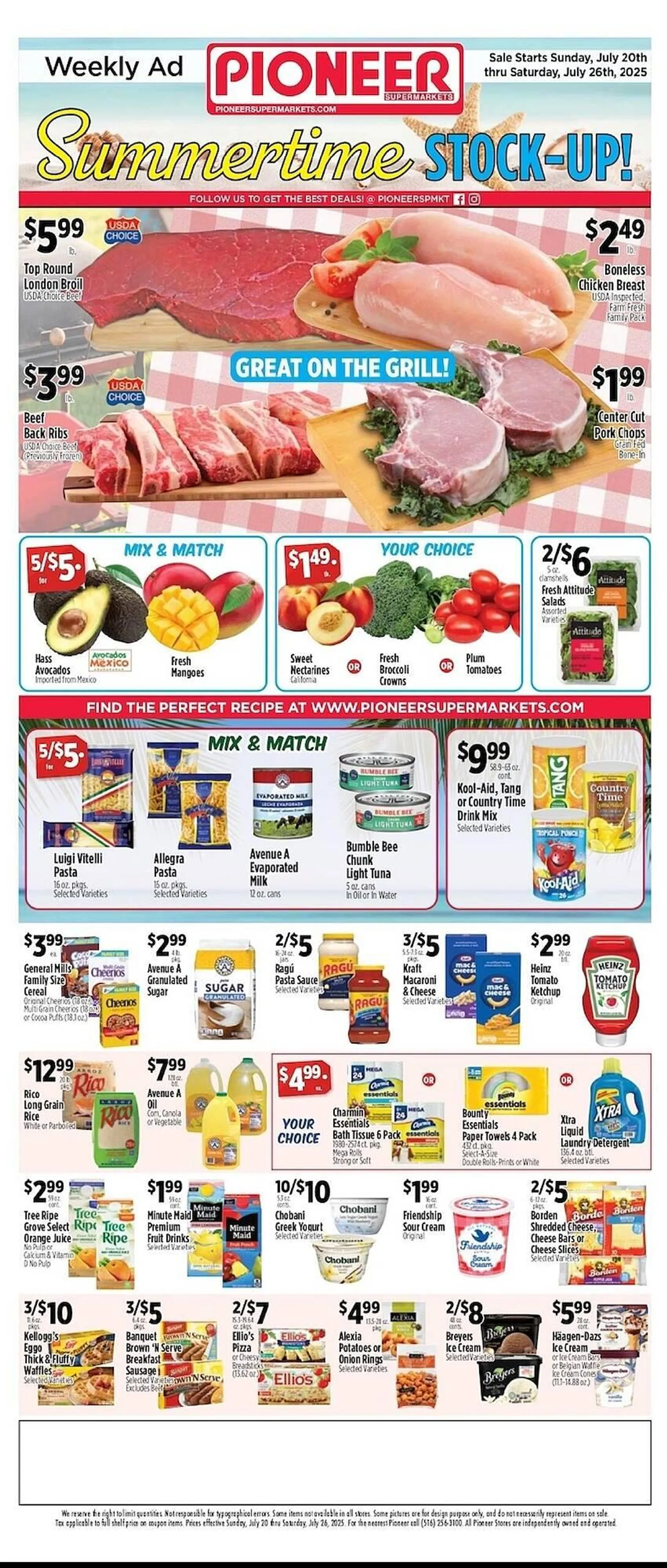 Weekly ad Pioneer Supermarkets Weekly Ad from July 20 to July 26 2025 - Page 1