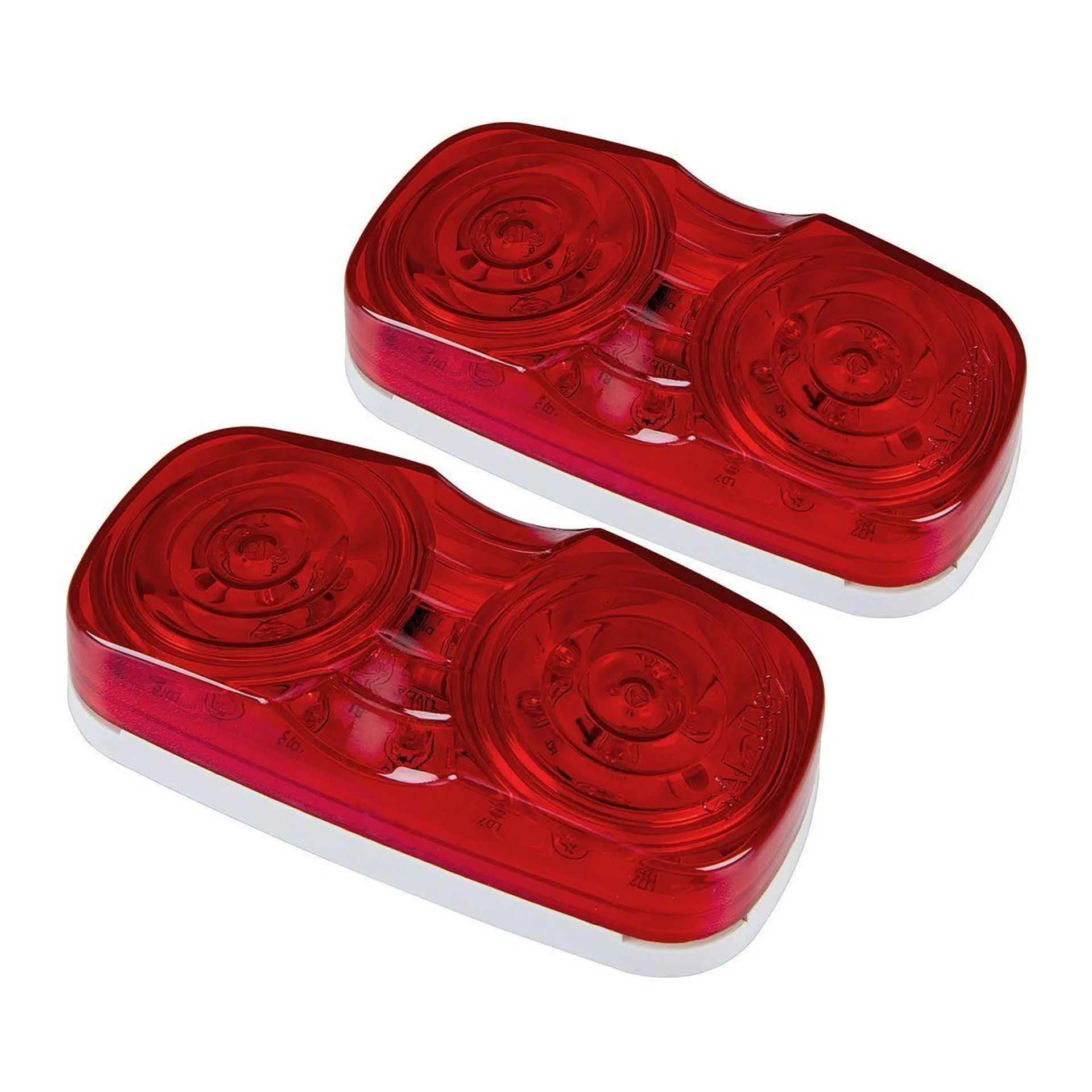 Red LED Clearance Marker Lamps, 2 Pack