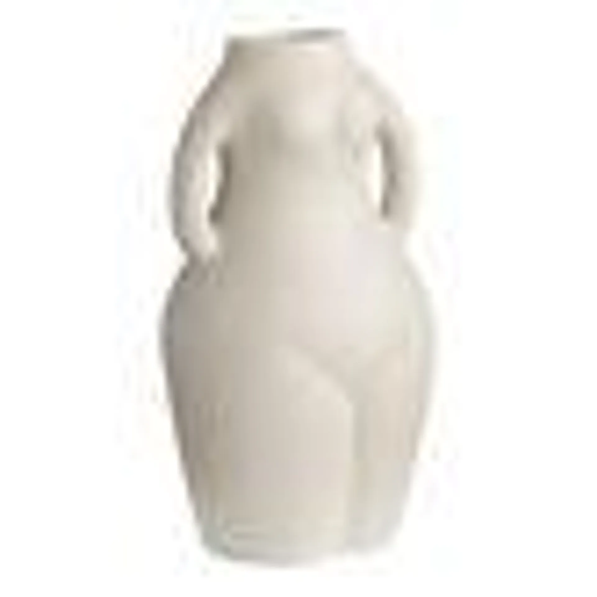 Matte Gray Ceramic Femme Vase With Arm Handles