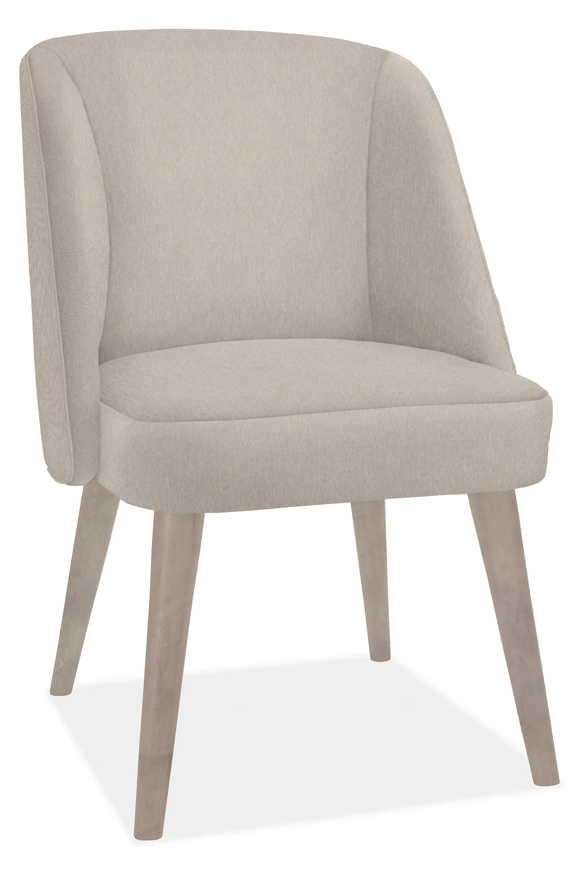 Cora Side Chair in Flint Oatmeal with Shell Legs