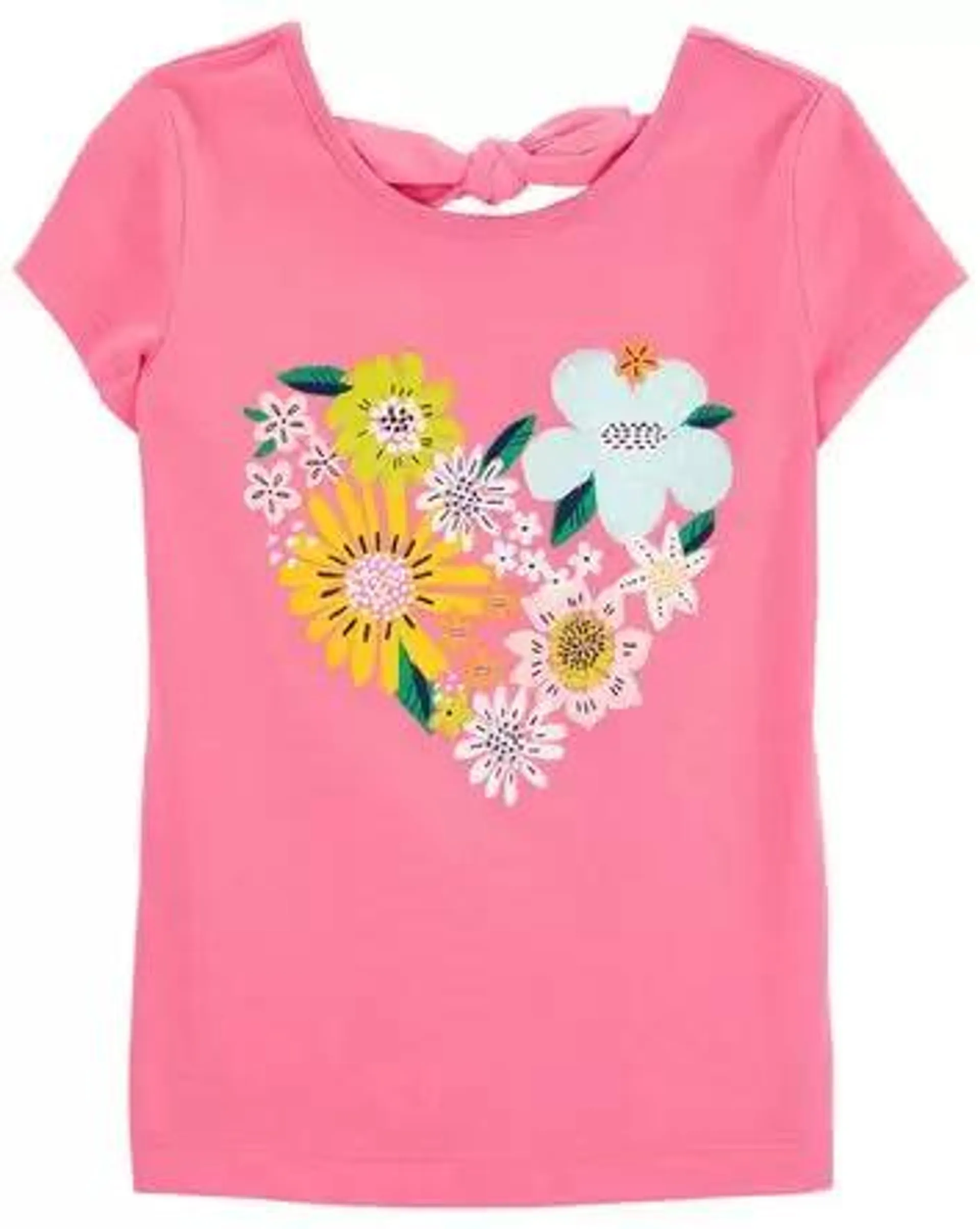 Baby Floral Bow Back Jersey Tee