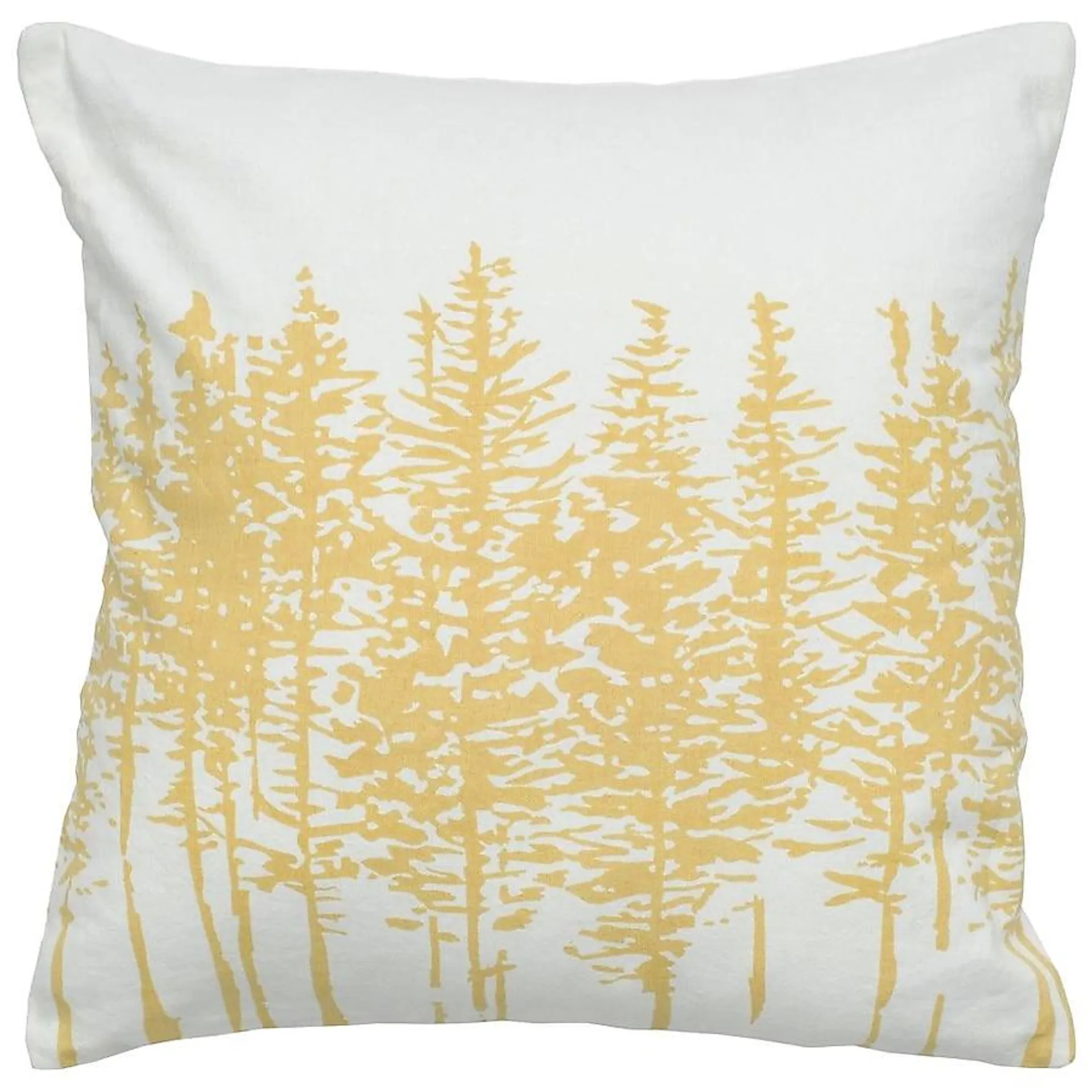 Rizzy Home Poly filled pillow 18-in x 18-in Ivory/Yellow Square Indoor Decorative Pillow