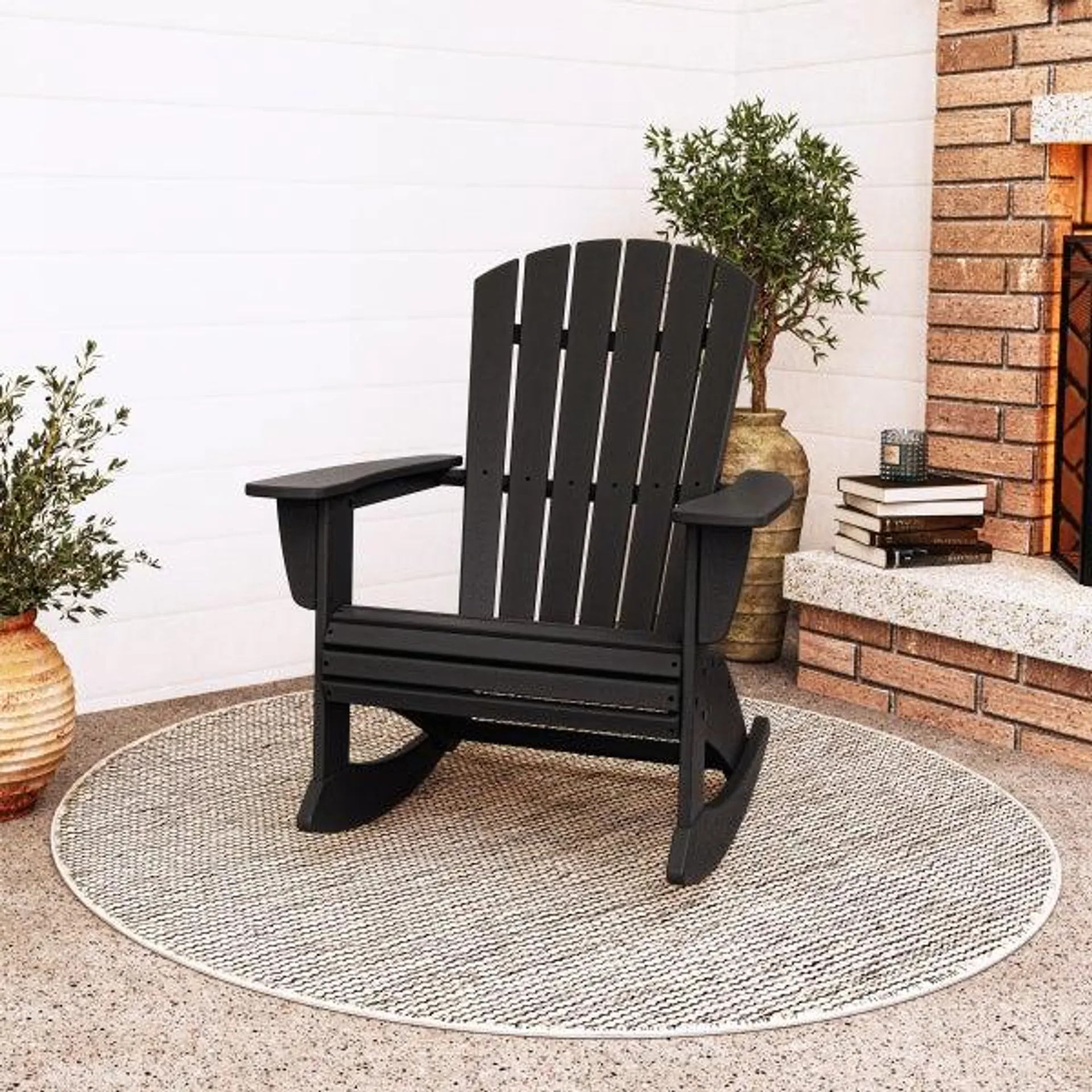 POLYWOOD Portside Shellback Adirondack Rocking Chair