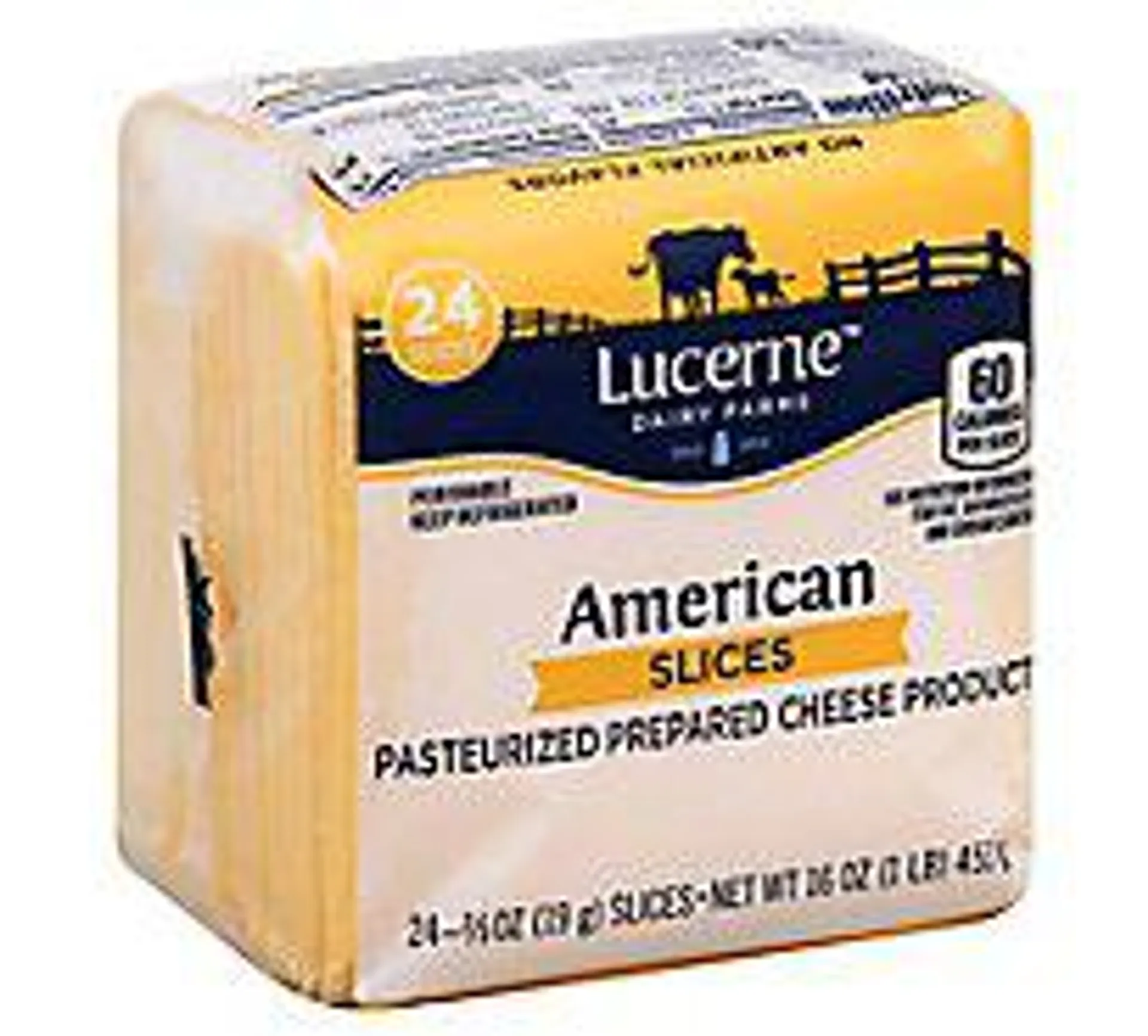 Lucerne Cheese Slices American - 24 - 0.67 Oz