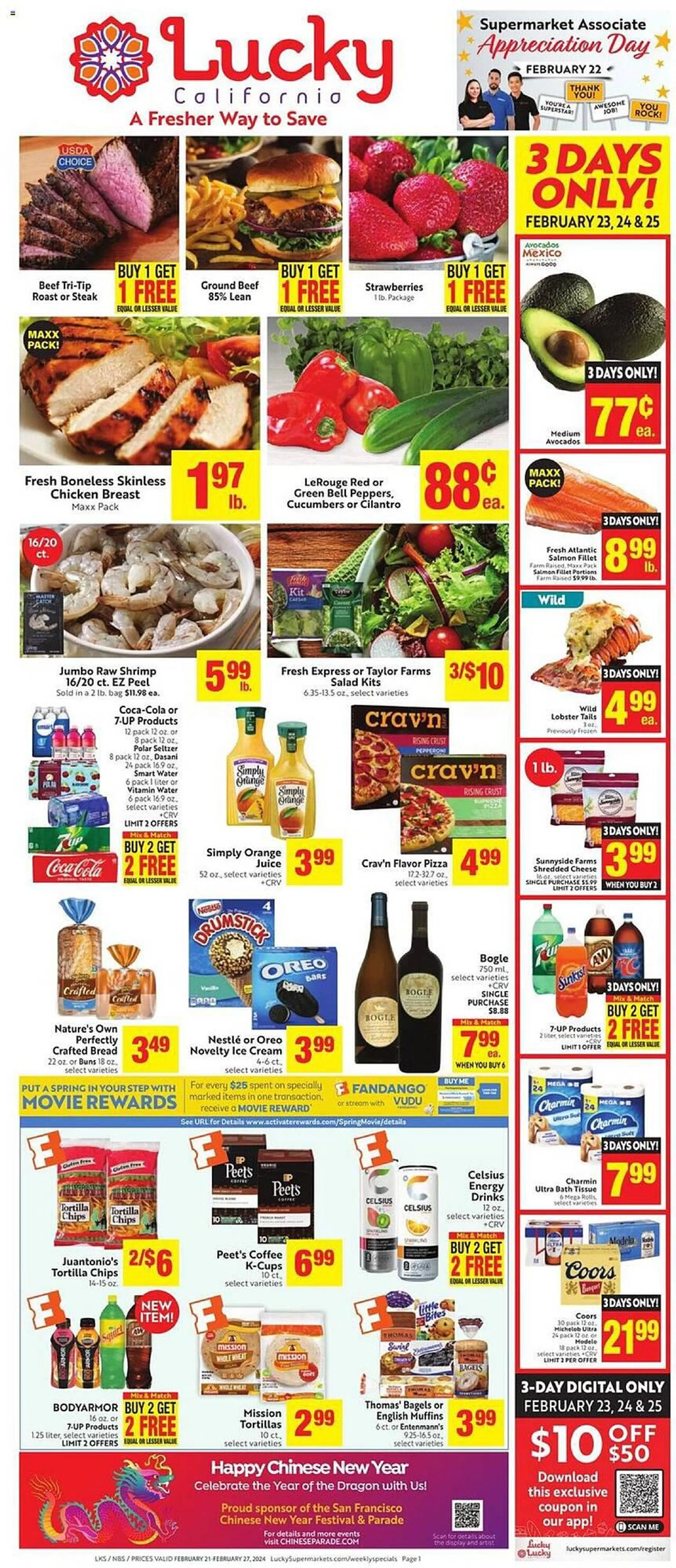 Weekly ad Lucky Supermarkets Weekly Ad from February 21 to February 27 2024 - Page 