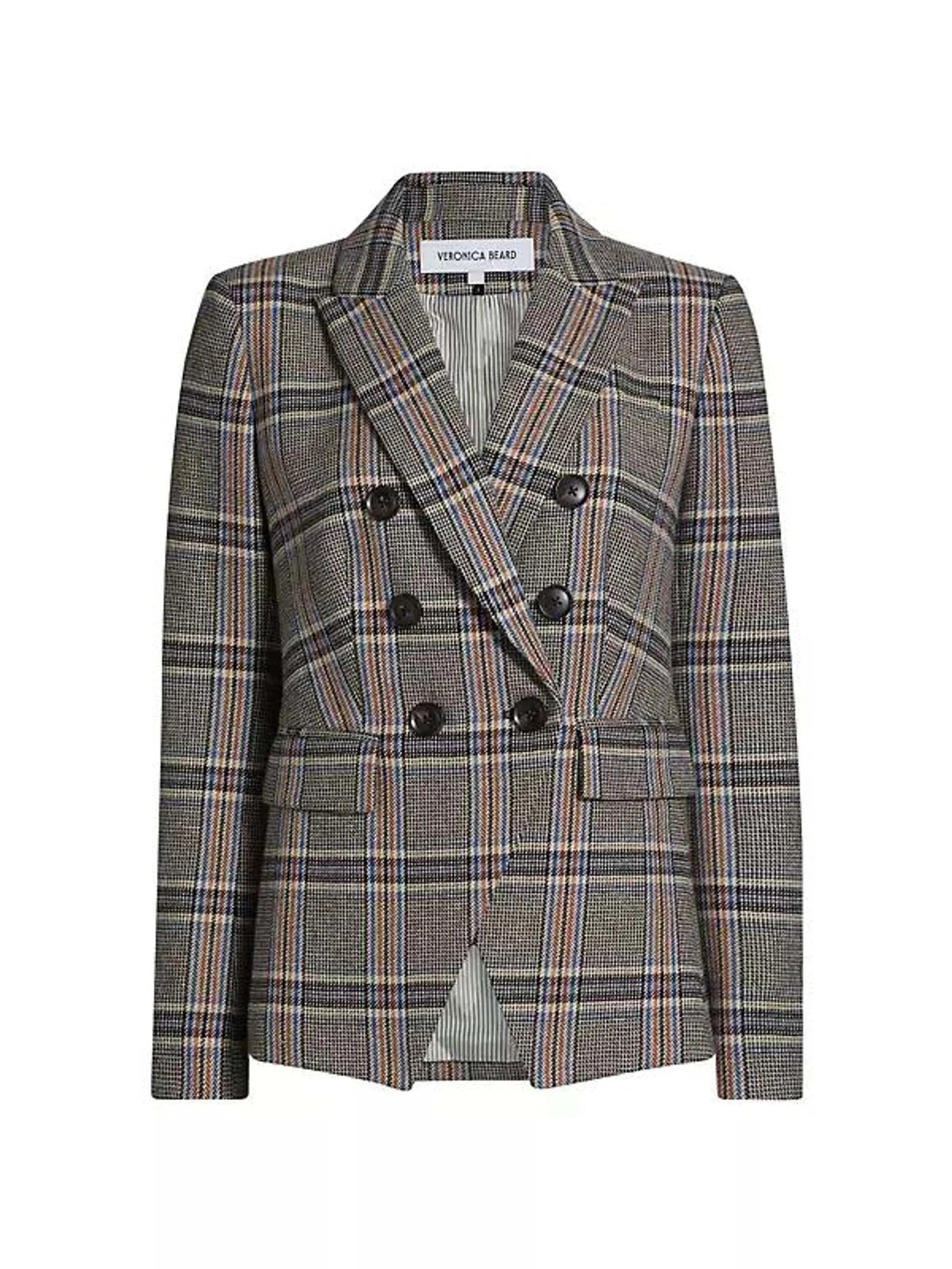 Miller Plaid Double-Breasted Dickey Jacket