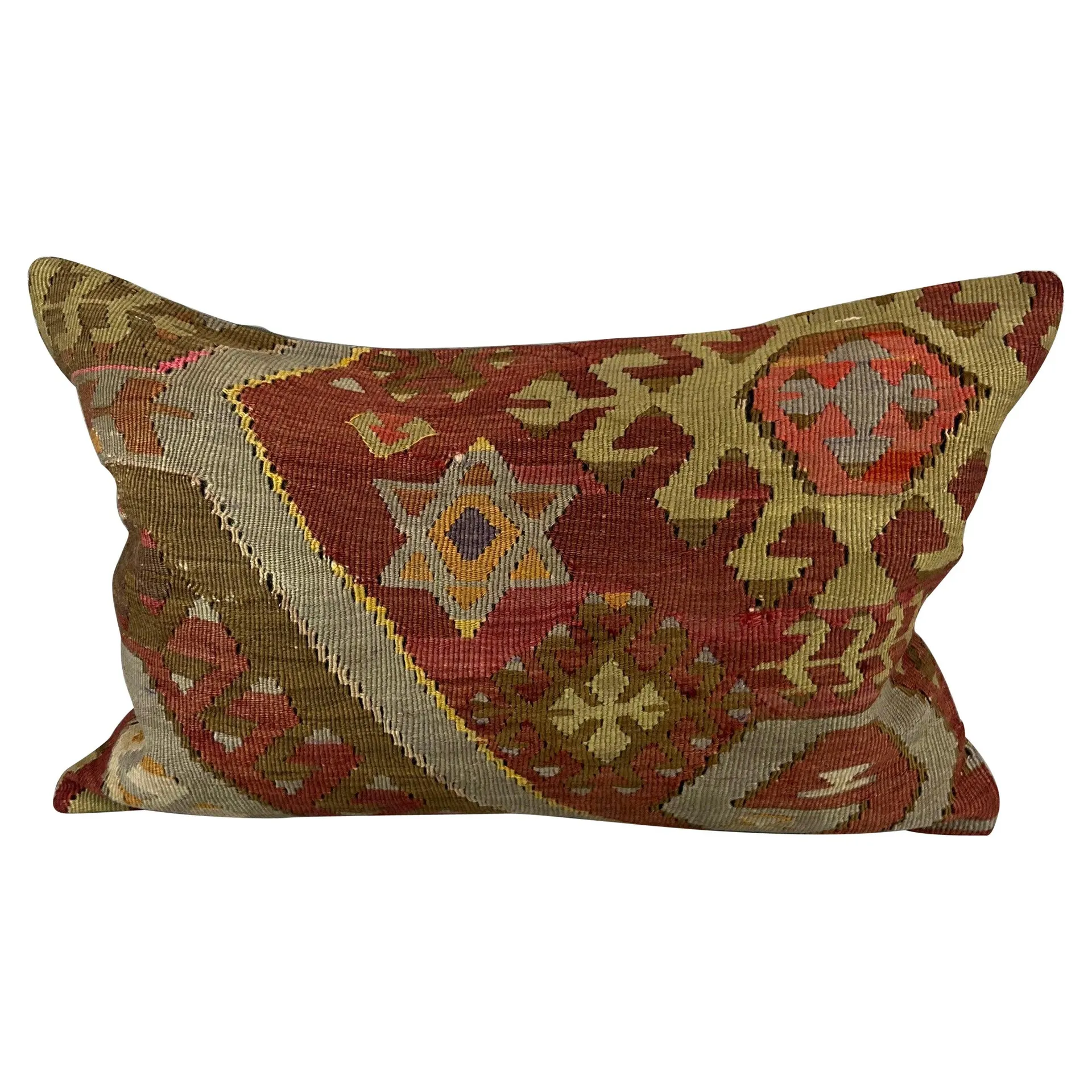 16 x 24 Kilim Turkish Cushion Labyrinth Comfort Pillow Cushion Cover #6942