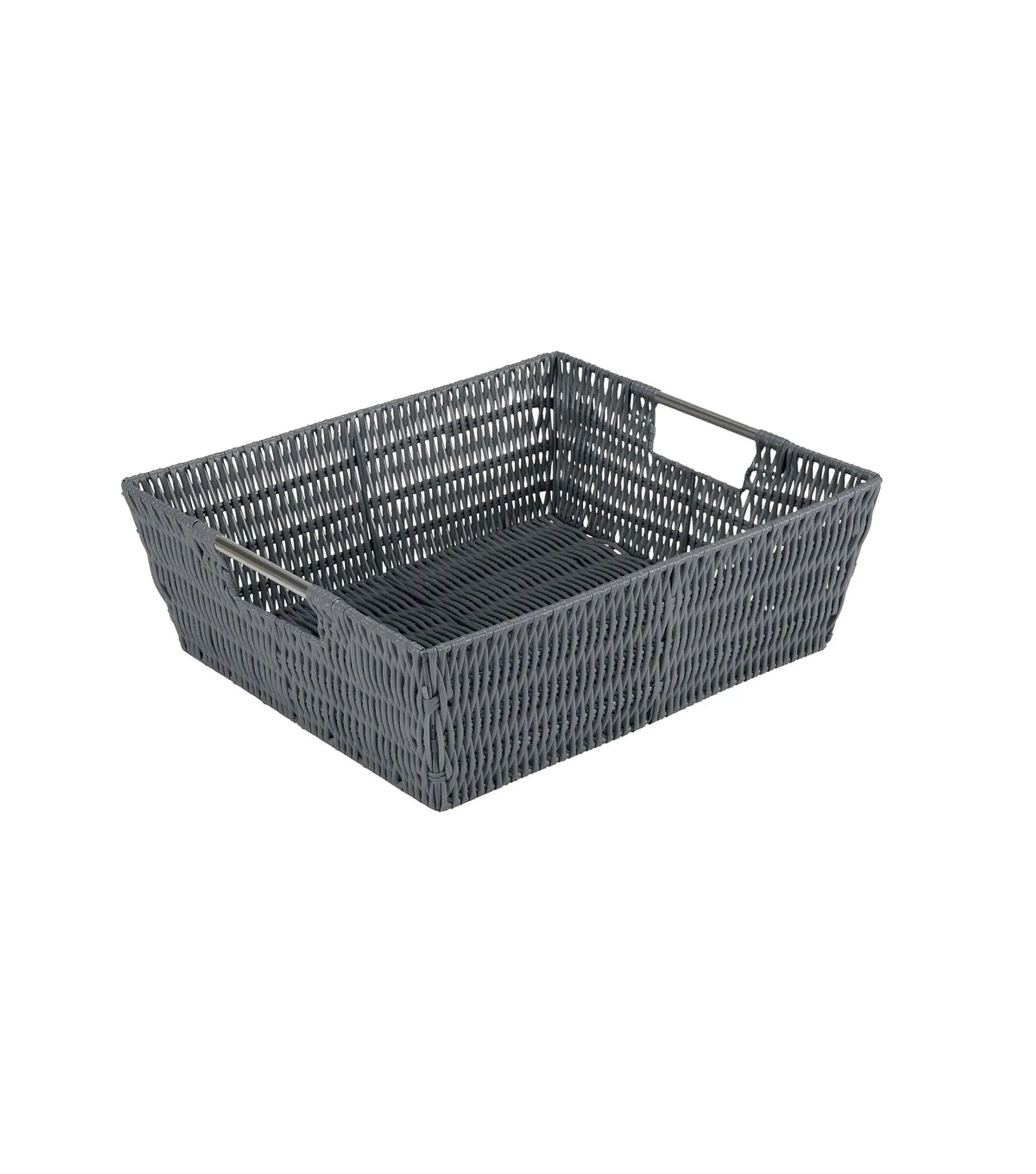 Simplify 12" x 10" Rattan Shelf Storage Basket
