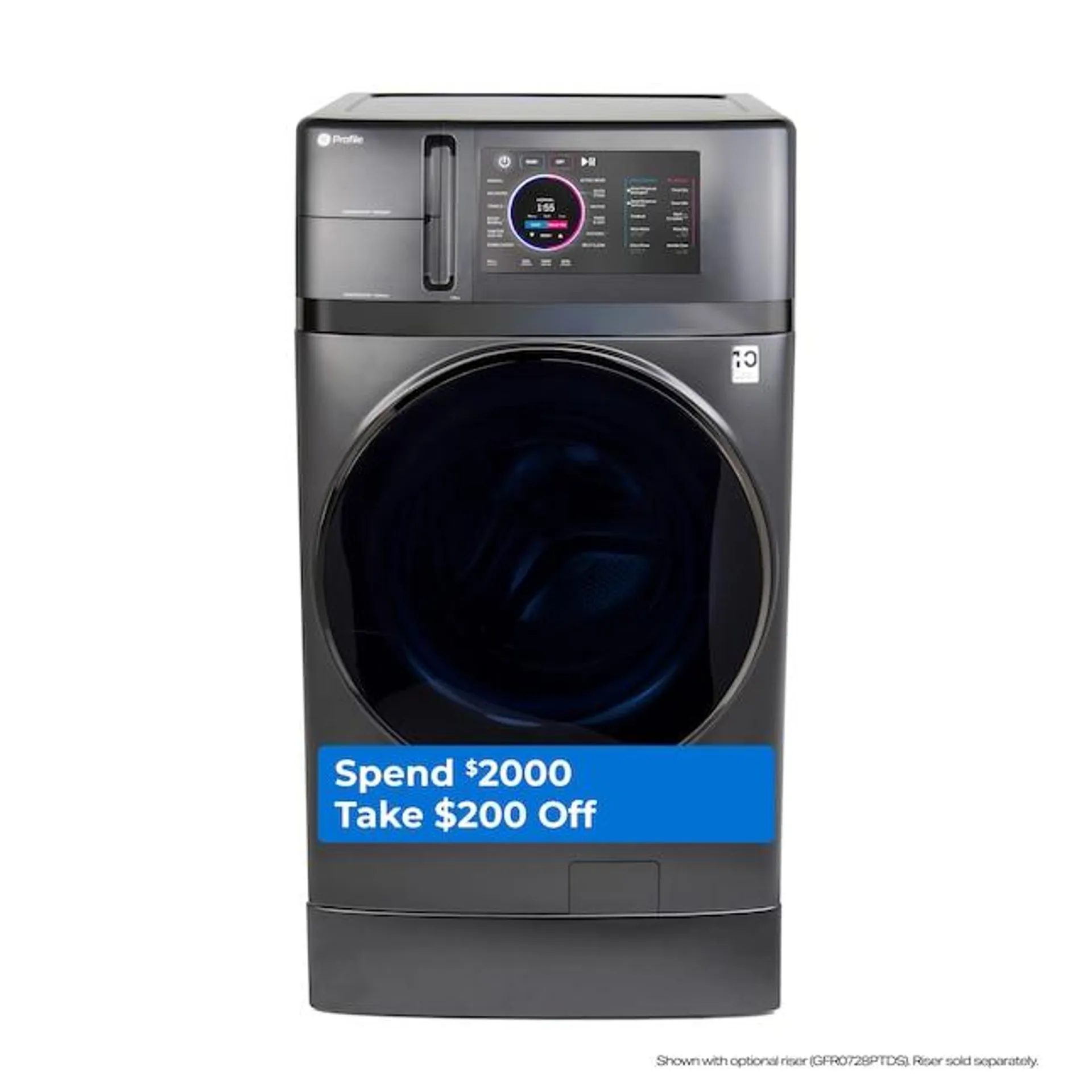 GE Profile 4.8-cu ft Capacity Carbon Graphite Ventless All-in-One Washer/Dryer Combo ENERGY STAR