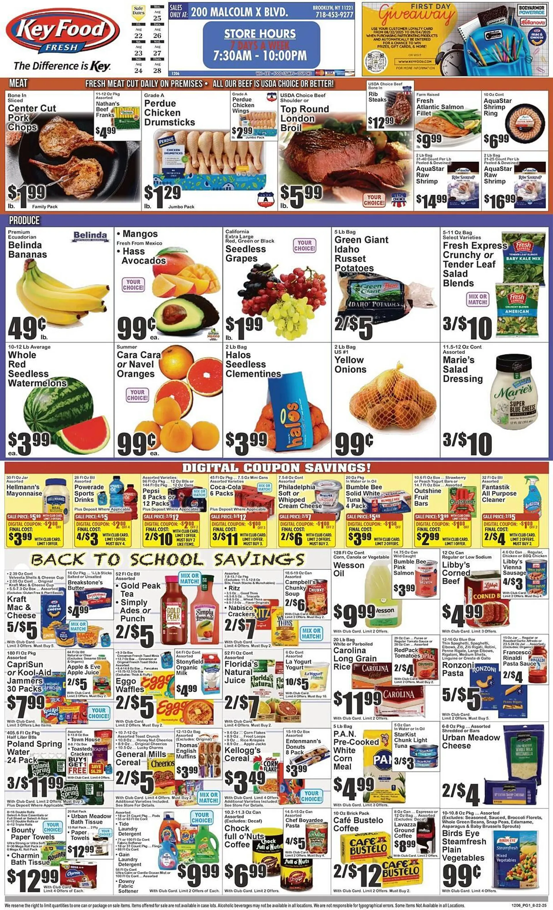 Weekly ad Key Food Weekly Ad from August 22 to August 28 2025 - Page 1