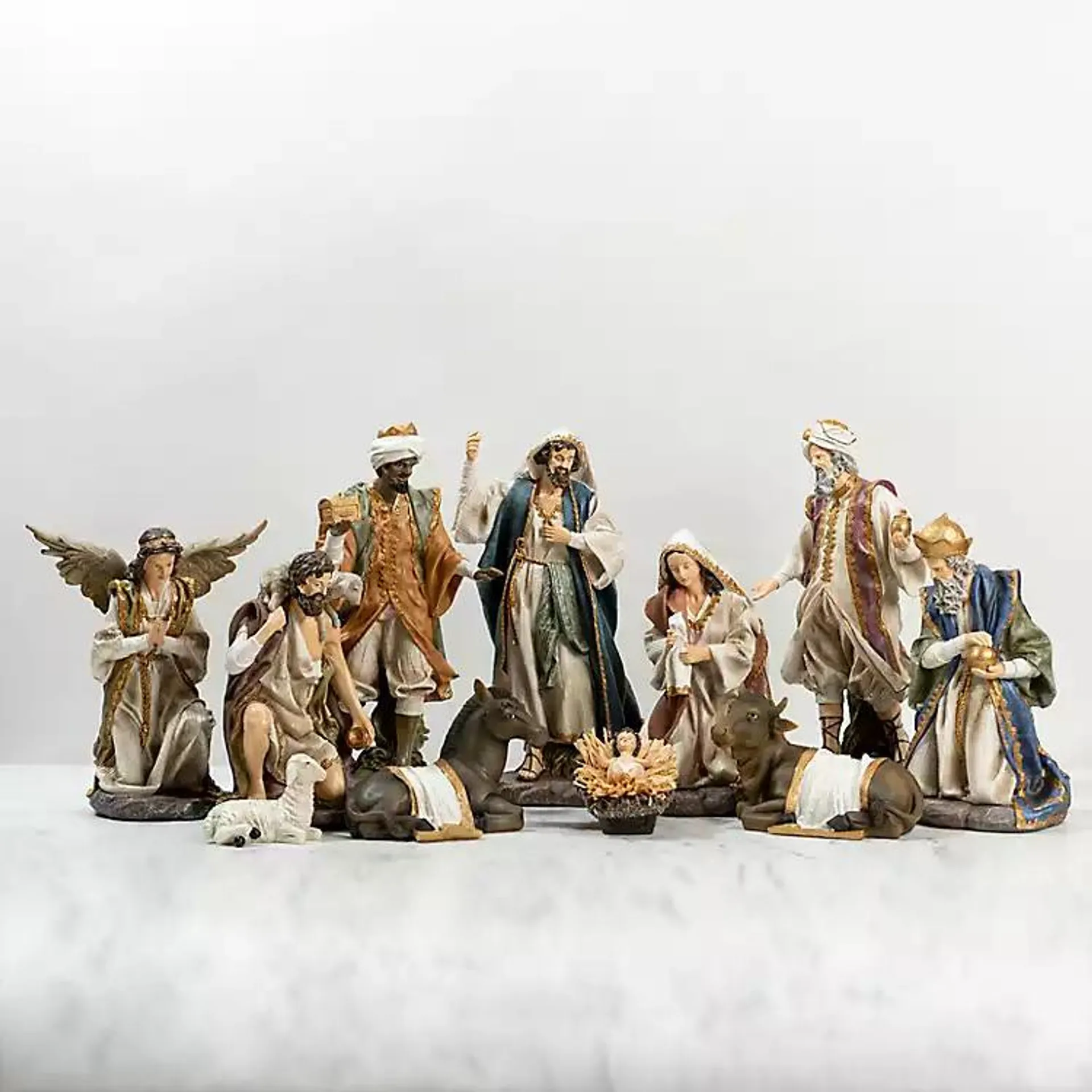 Colorful Nativity Scene, Set of 11