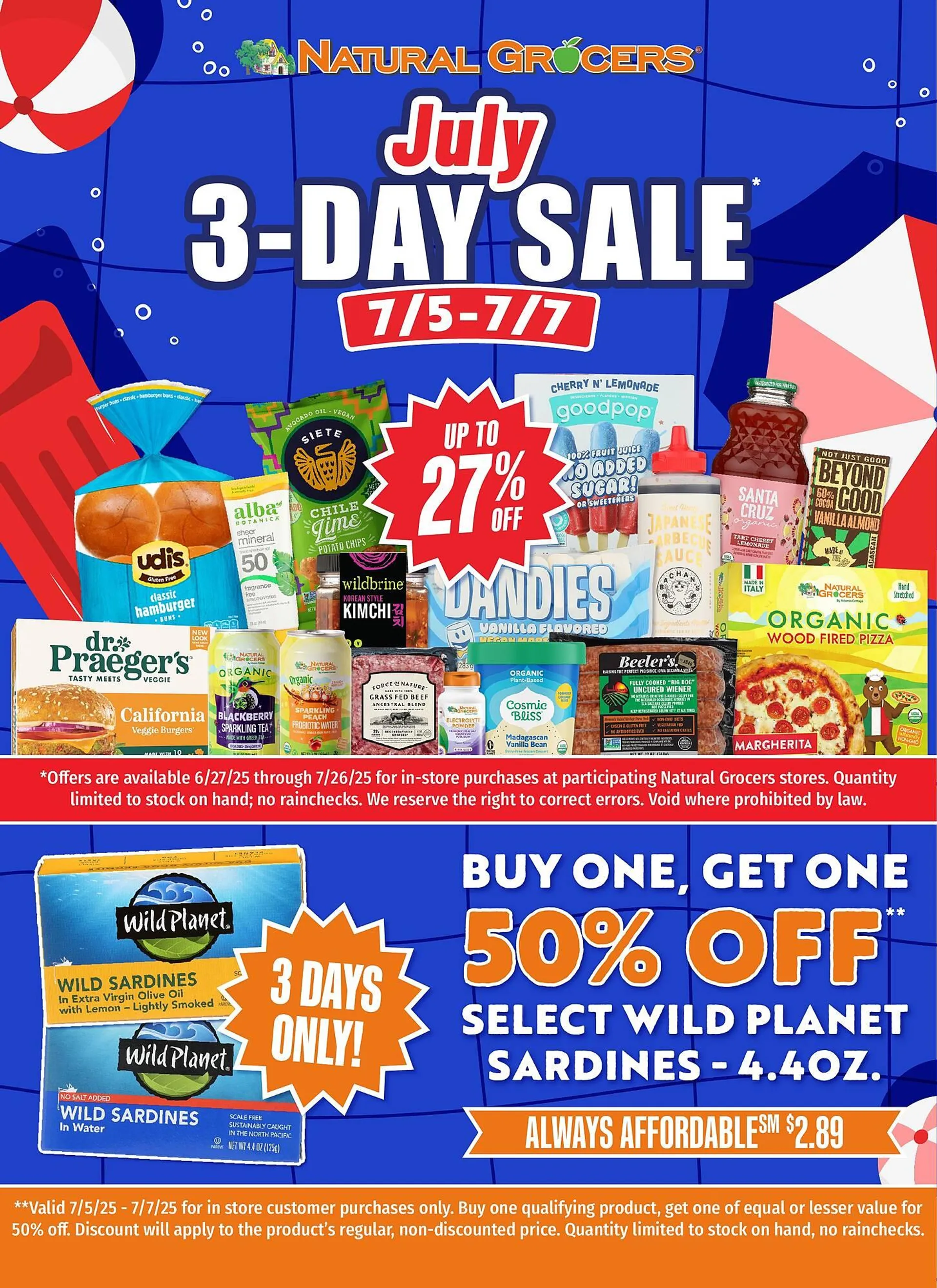 Weekly ad Natural Grocers ad from July 5 to July 7 2025 - Page 1