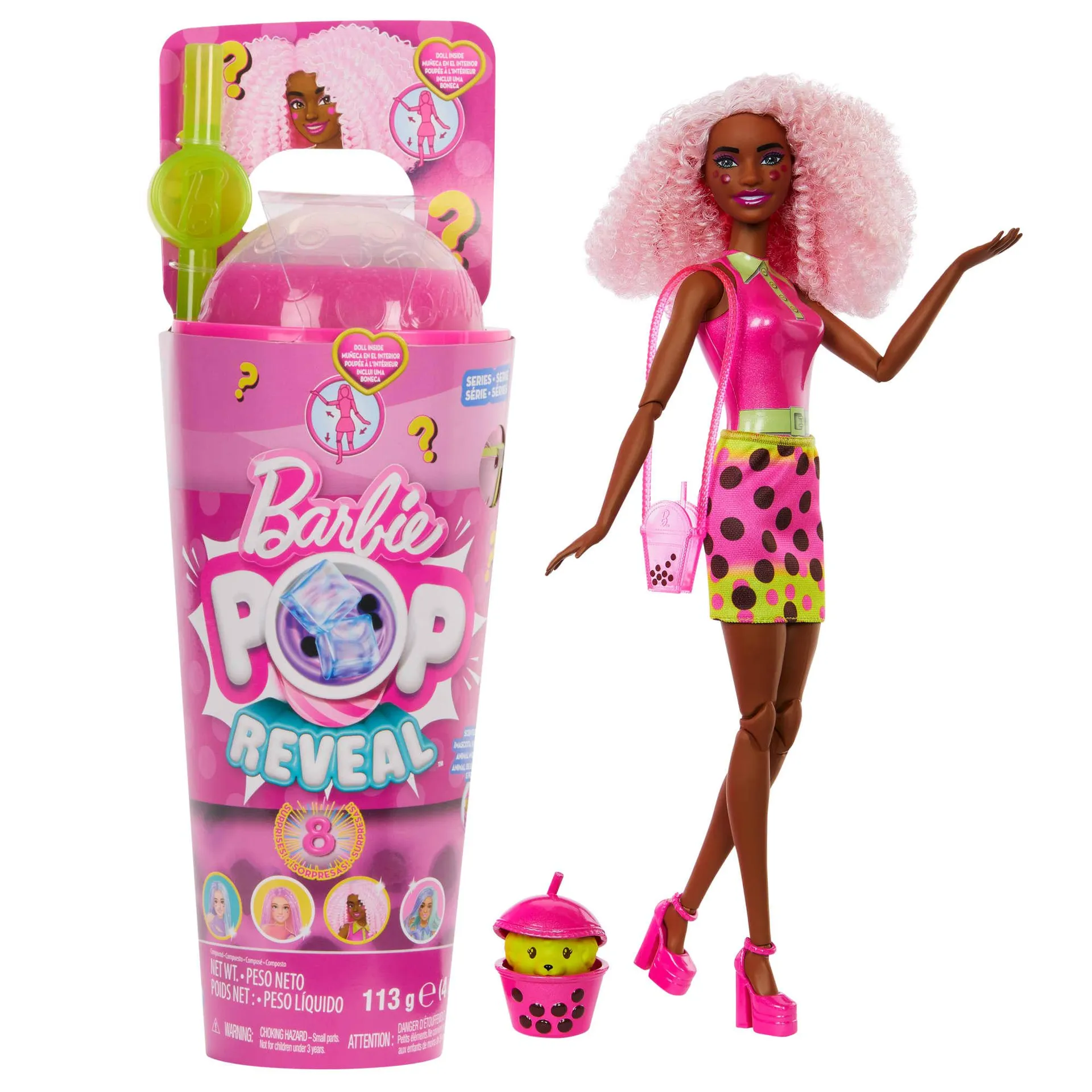 Barbie Pop Reveal Bubble Tea Series Fashion Doll & Accessories Set With 8 Surprises