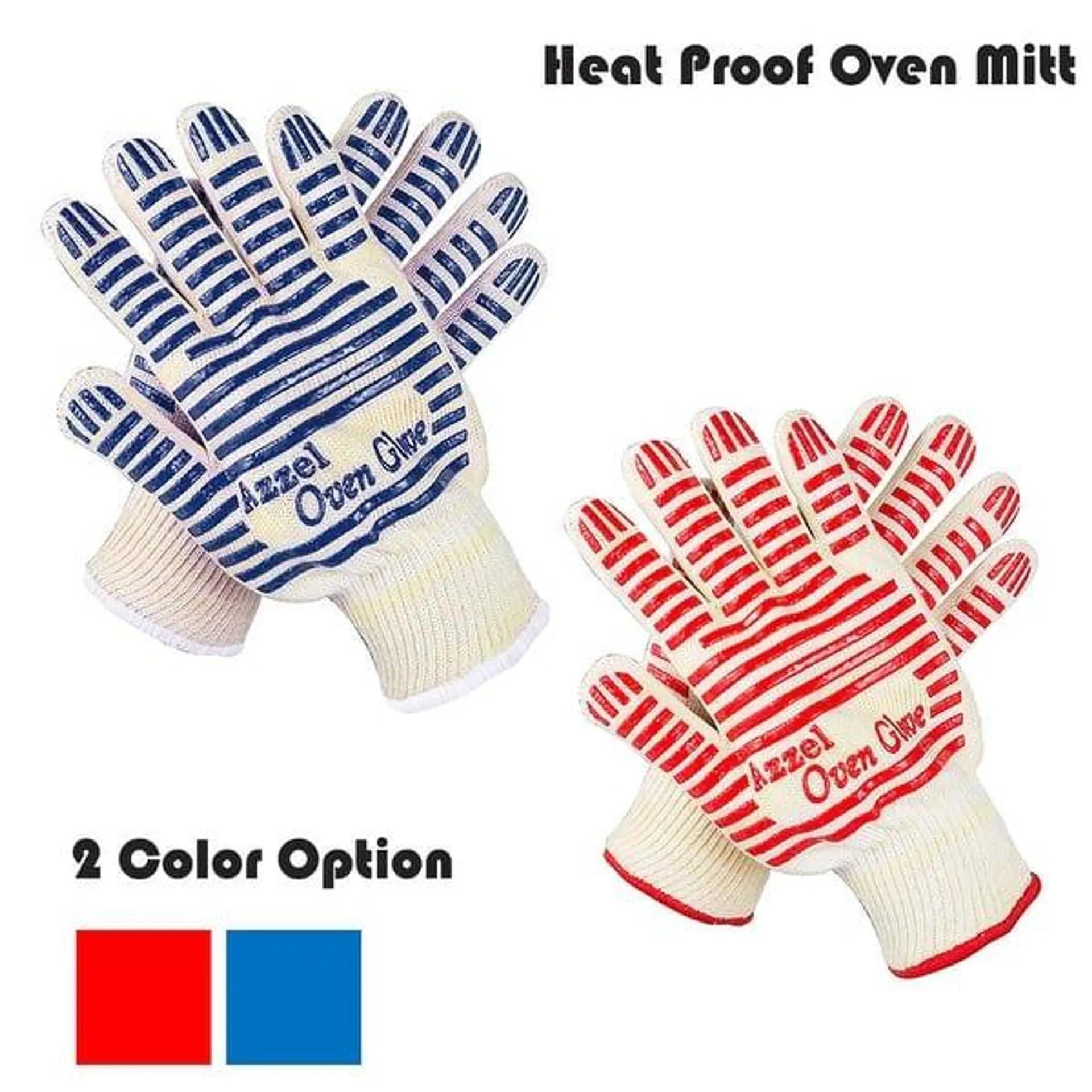 Oven Glove Oven Mitts,EN407 Certified Extreme Heat Up to 932°F,Red