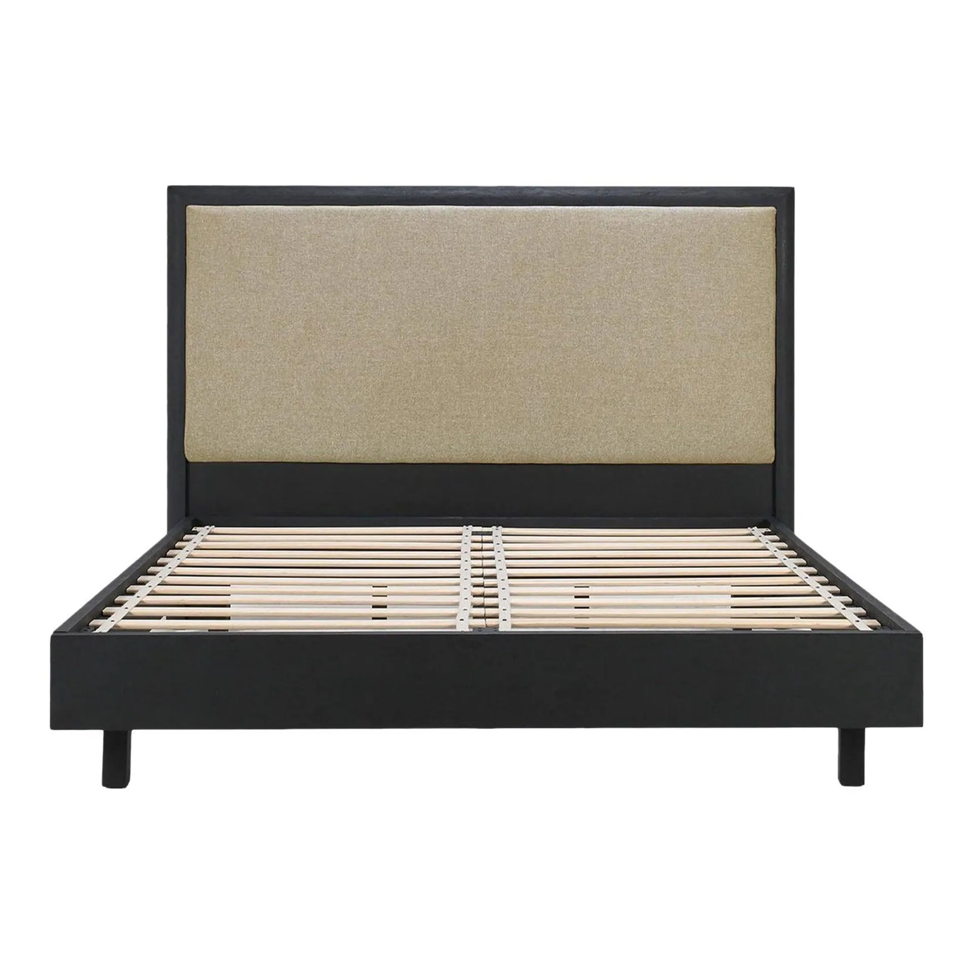 Black & Tan Queen Bed Frame