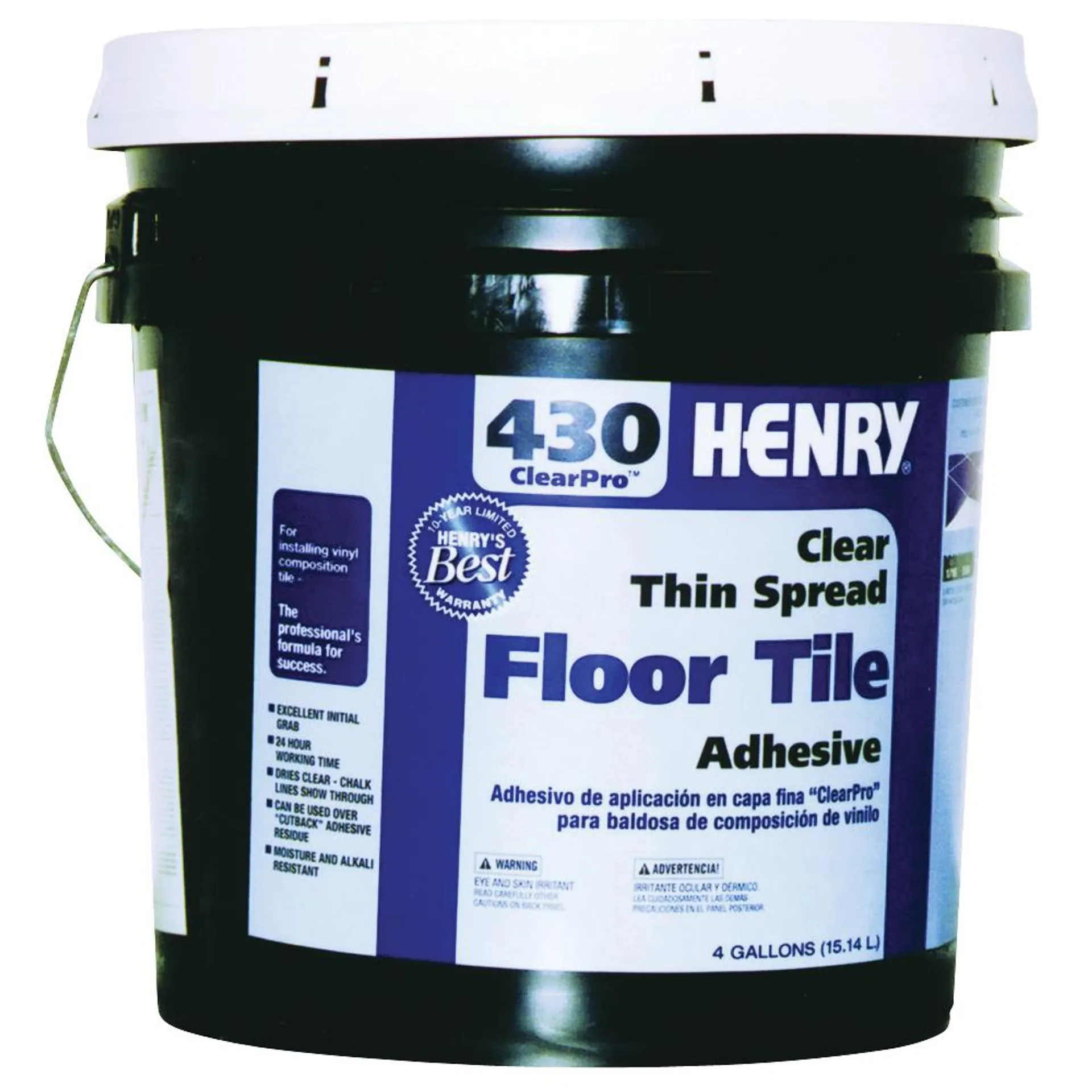 430 ClearPro 12102 Floor Adhesive, Paste, Mild, Clear, 4 gal Pail