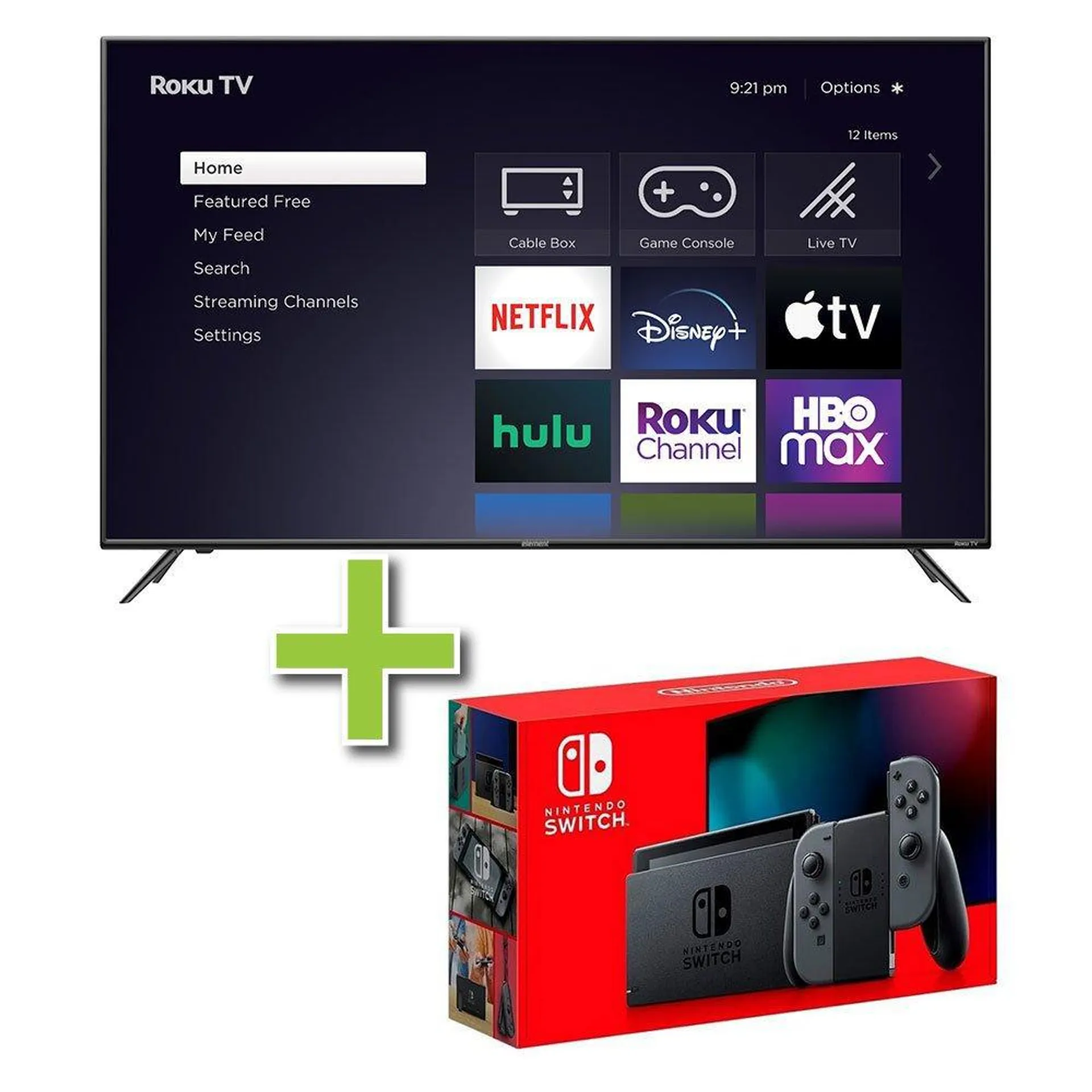 55" Element TV w/ 4K Ultra HD Resolution & Nintendo Switch