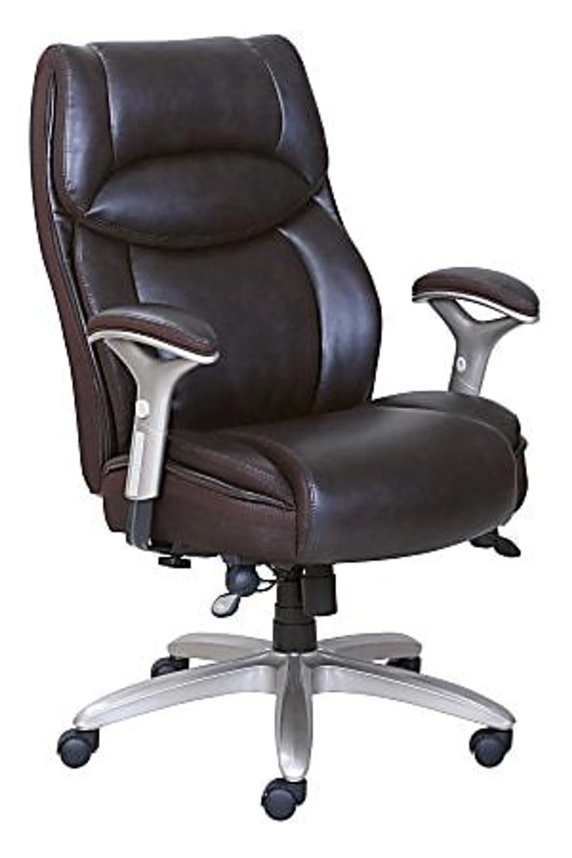 Serta® Smart Layers™ Jennings Big & Tall Ergonomic Bonded Leather High-Back Executive Chair, Brown