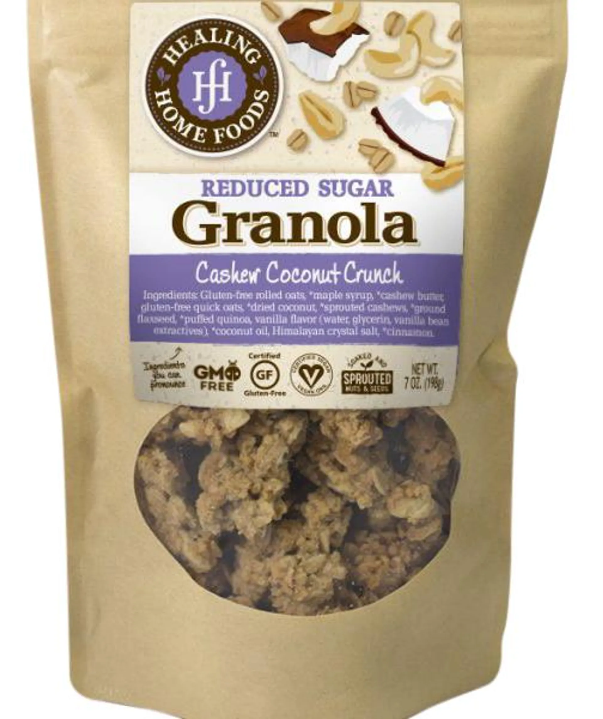 Granola Reduced Sugar Cashew Coconut Crunch