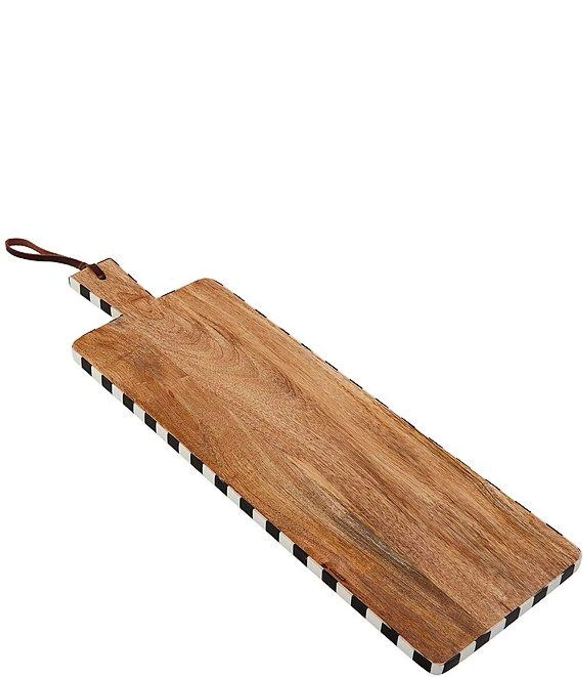 Bistro Long Rectangle Checkered Edge Cheeseboard