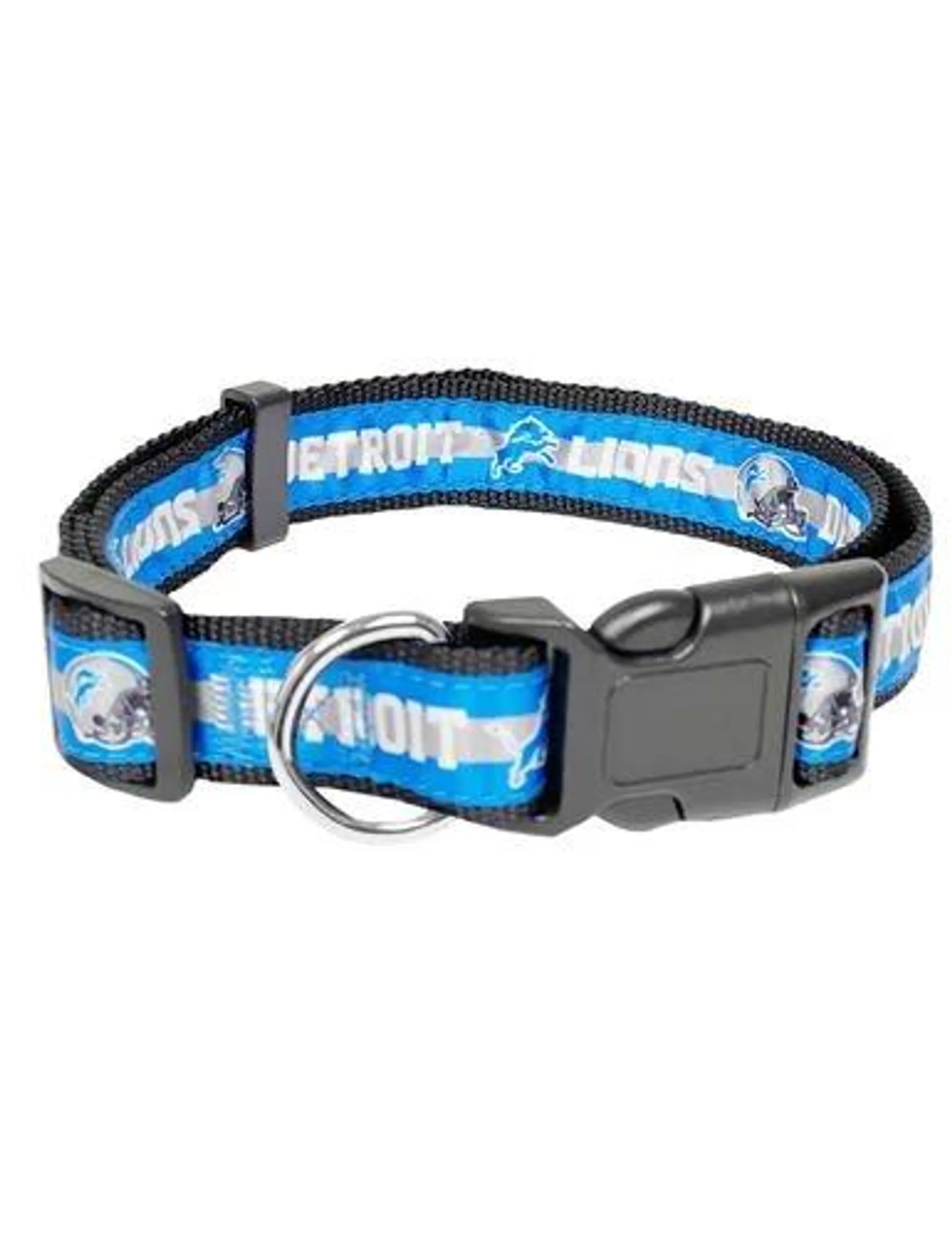 Pets First NFL Detroit Lions Collar, Satin, Medium