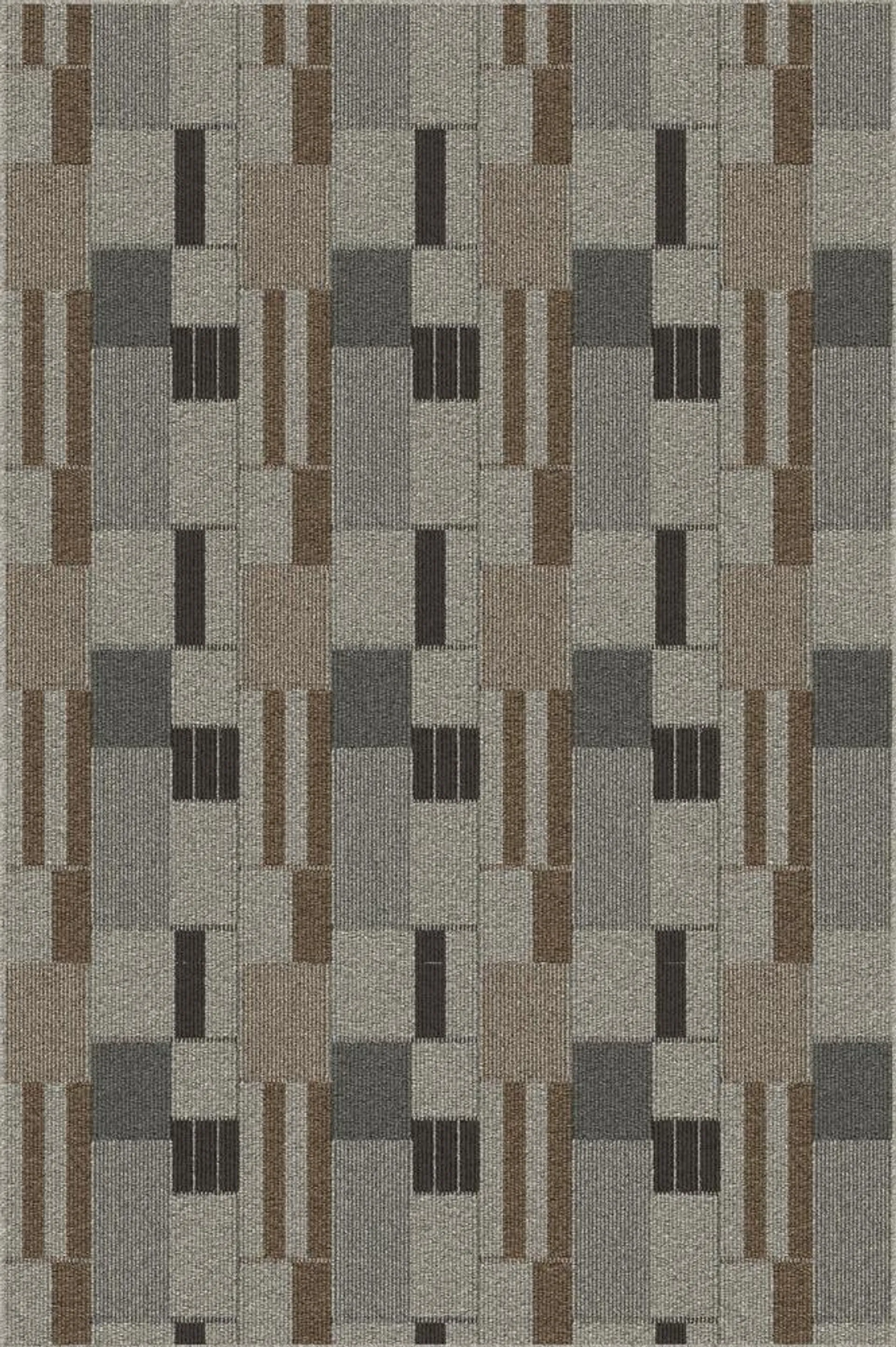 U-Carpet Brick Grey Shell 4' x 6' Accent Rug