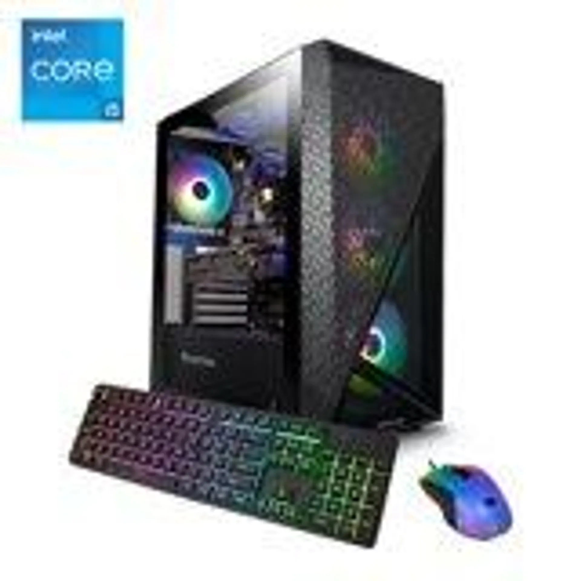 iBUYPOWER Slate 6 Mesh Gaming Desktop Liquid Cooled Intel Core i5-13600KF NVIDIA GeForce RTX 4060 8GB 16GB DDR5 1TB NVMe SSD Black (2024)