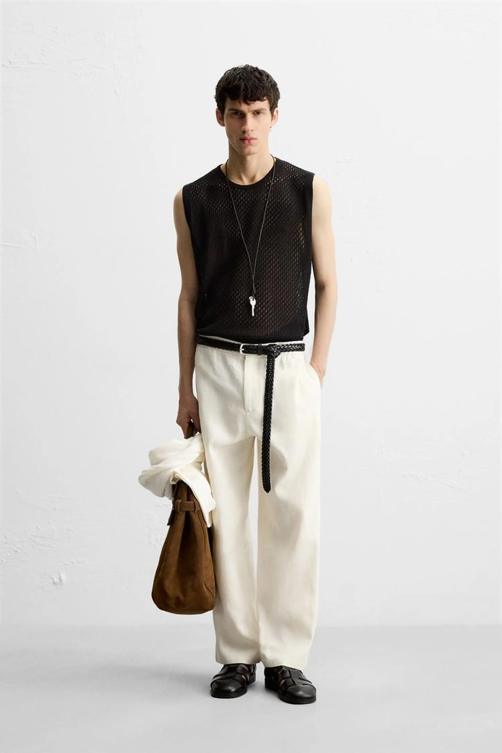 KNIT LACE VEST