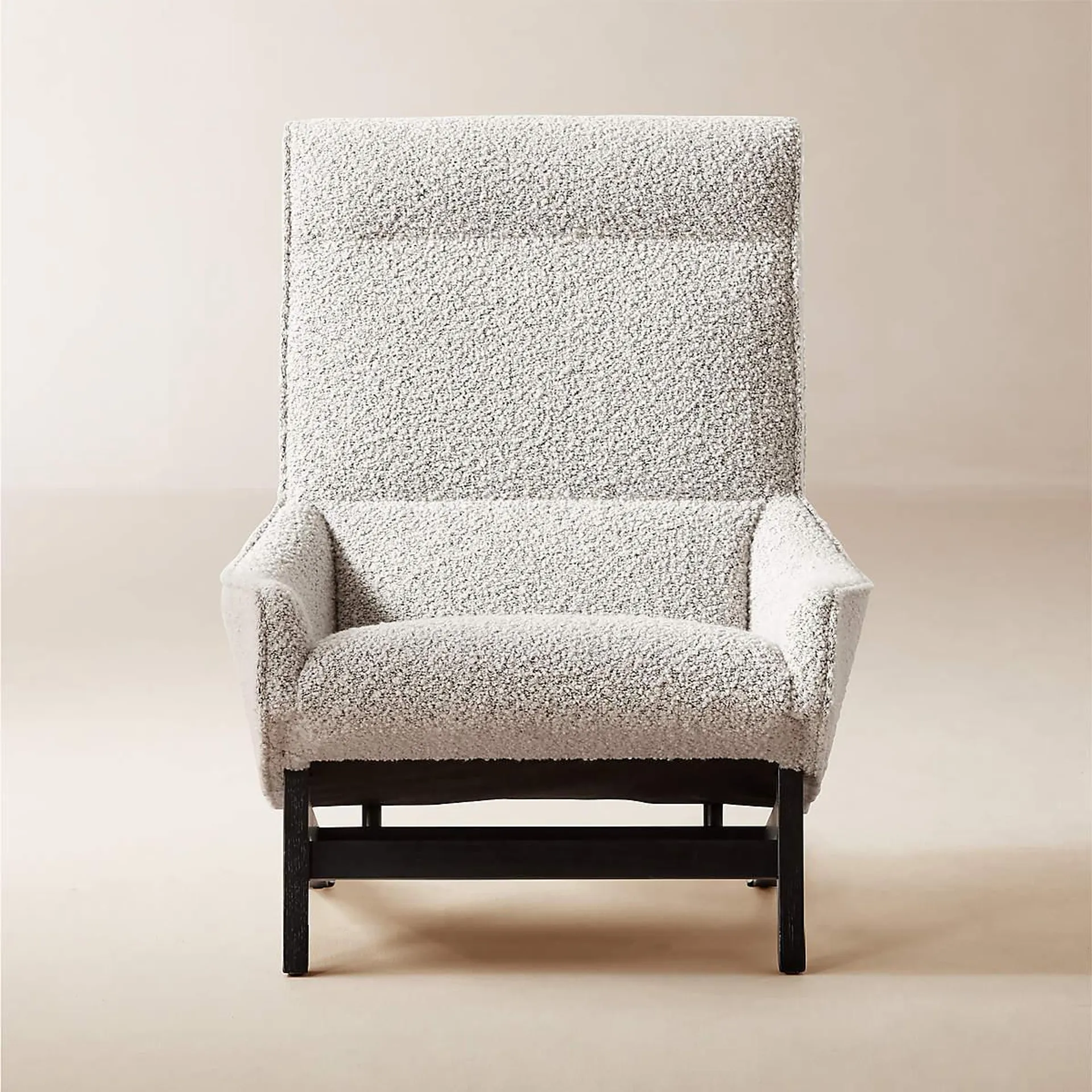 Grosseto Peppered Grey Boucle Lounge Chair by Gianfranco Frattini