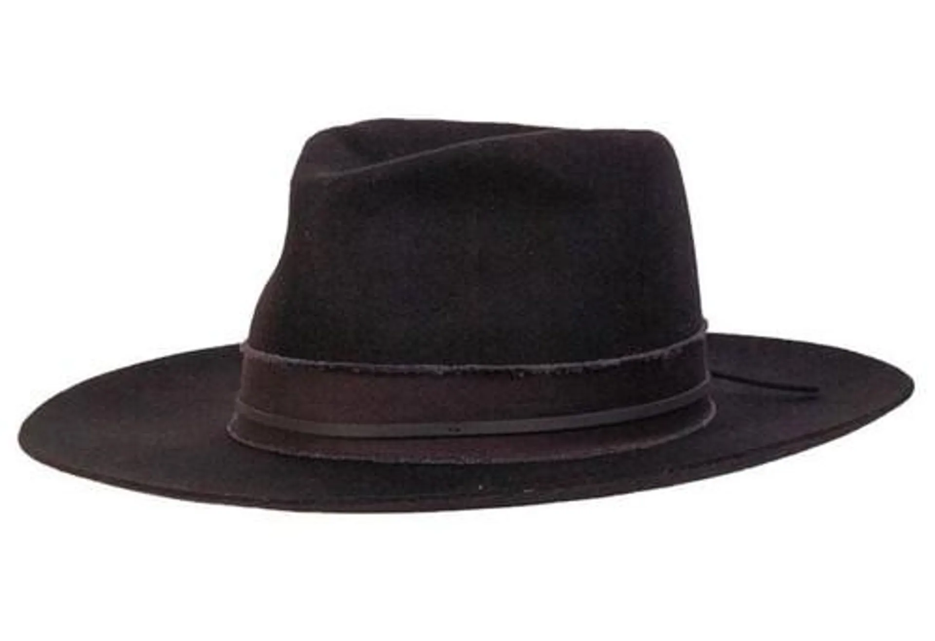 American Hat Makers Womens Black Jawa Wide Brim Felt Fedora Hat