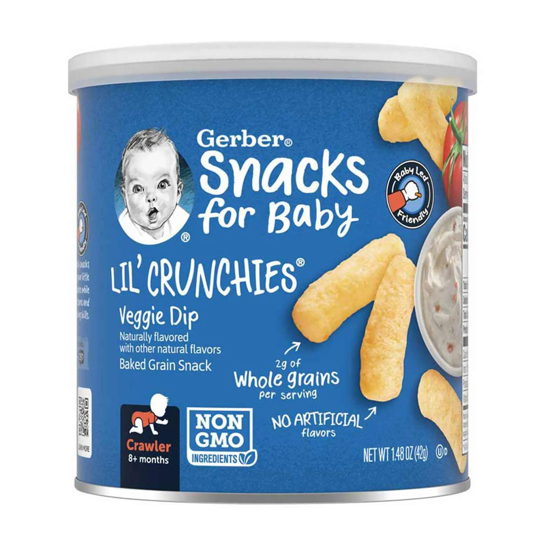 Gerber Lil Crunchies Veggie Dip Baked Snacks For Baby, 1.48 oz