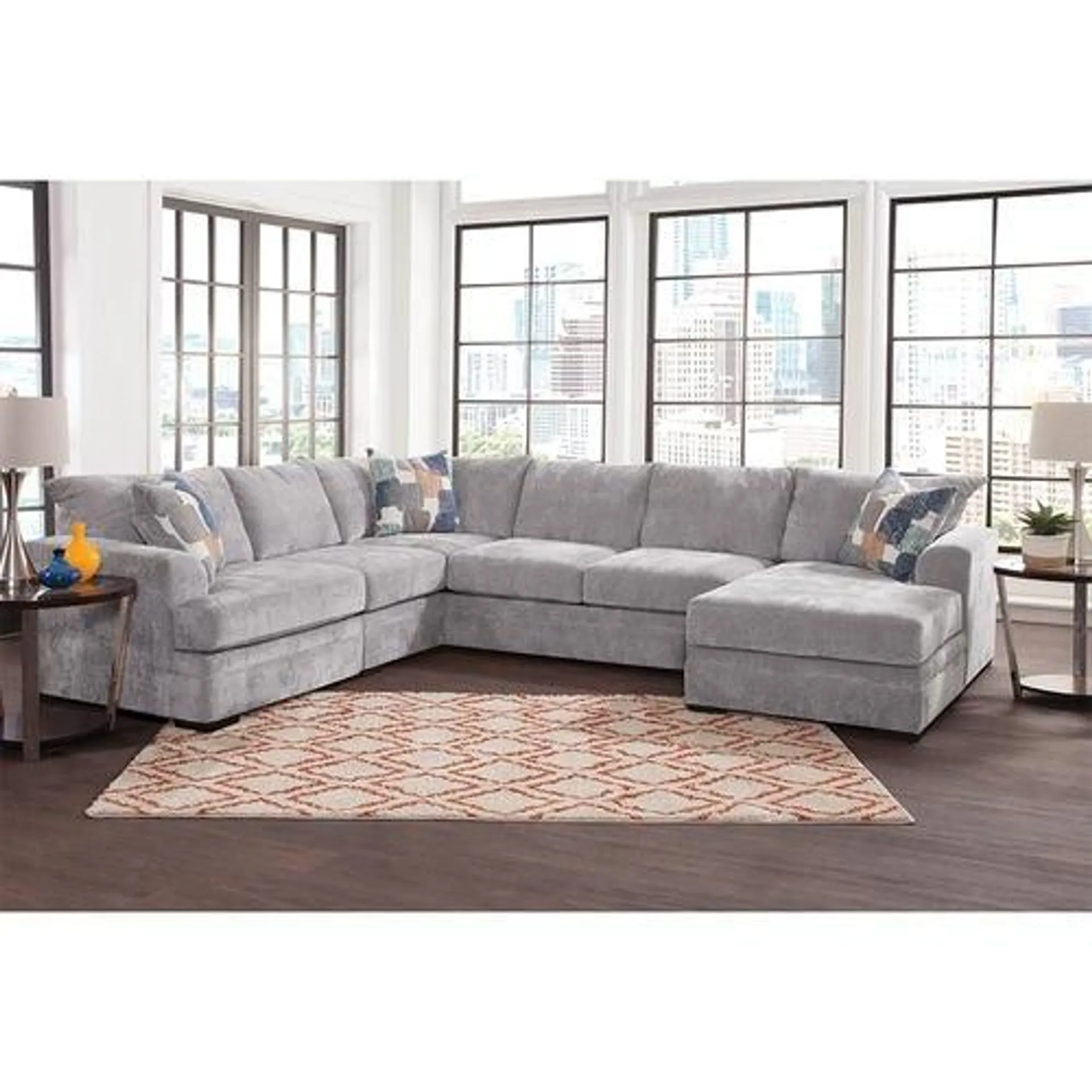 Dalton Gray Sectional Living Room Set