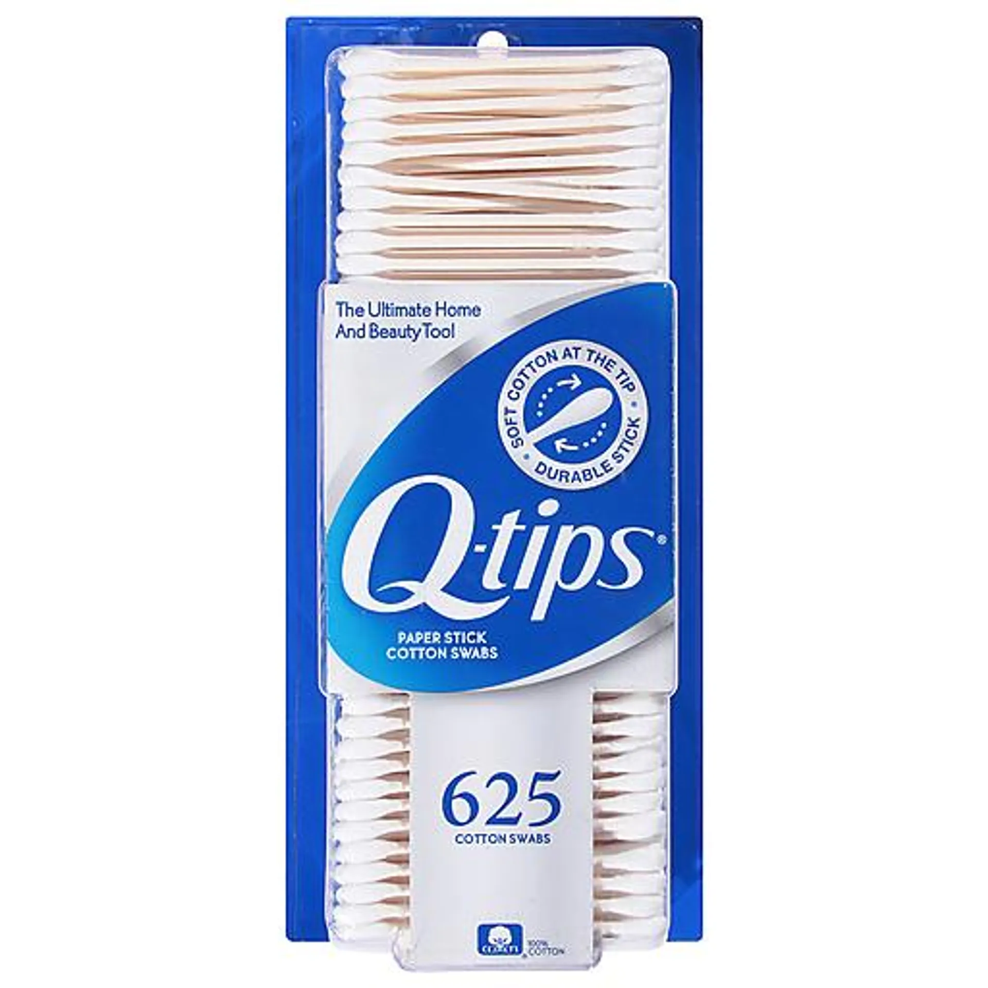 Q Tips Cotton Swabs 625 ct package