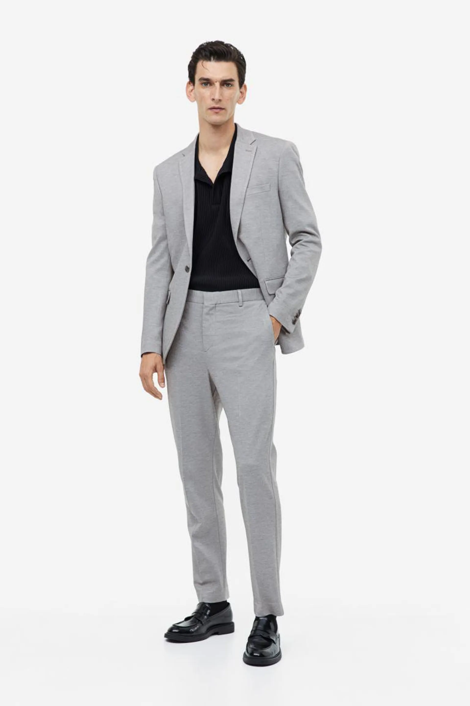 Slim Fit Jersey Suit Pants