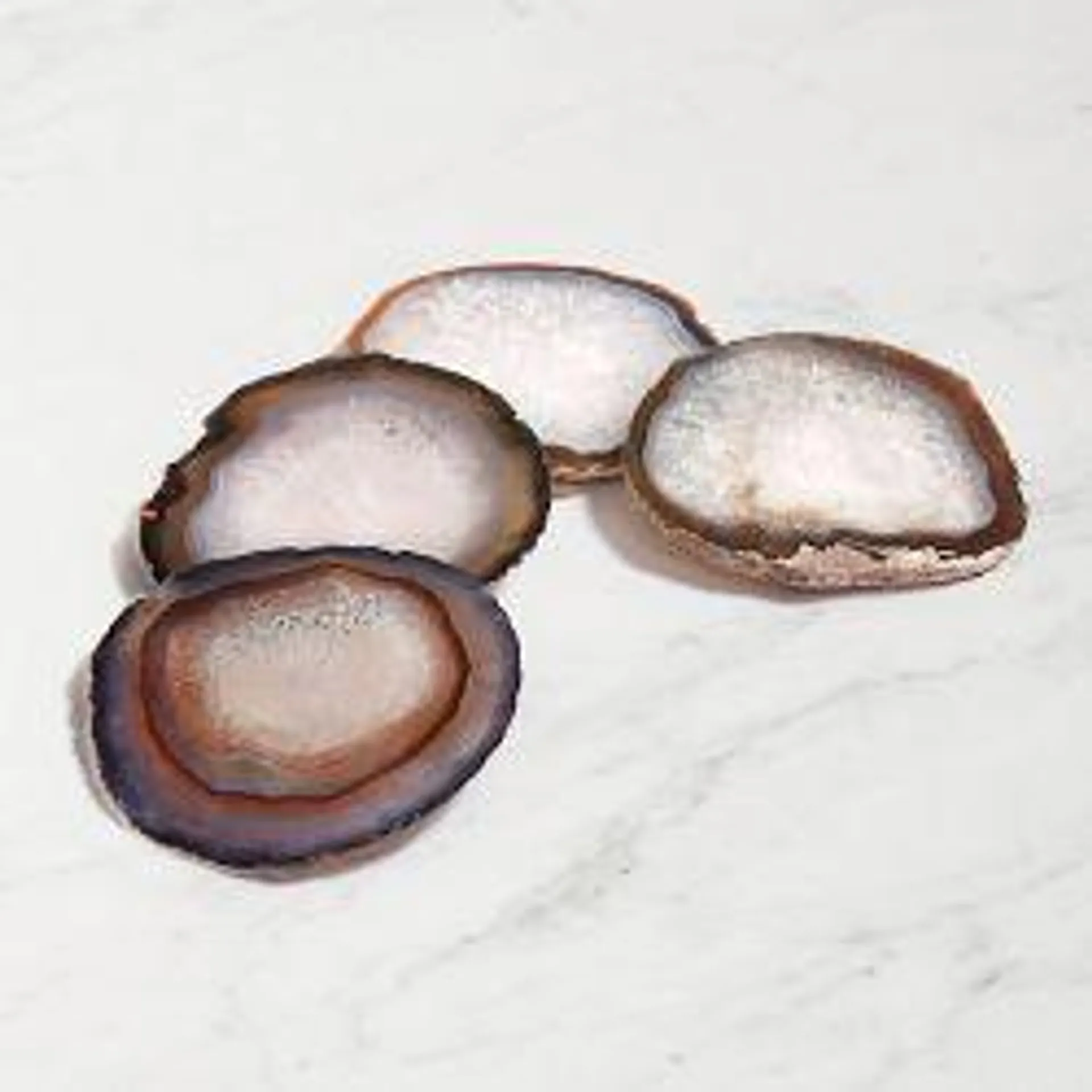 OPEN BOX: ANNA New York Pedra Coasters, Set of 4, Sand Agate