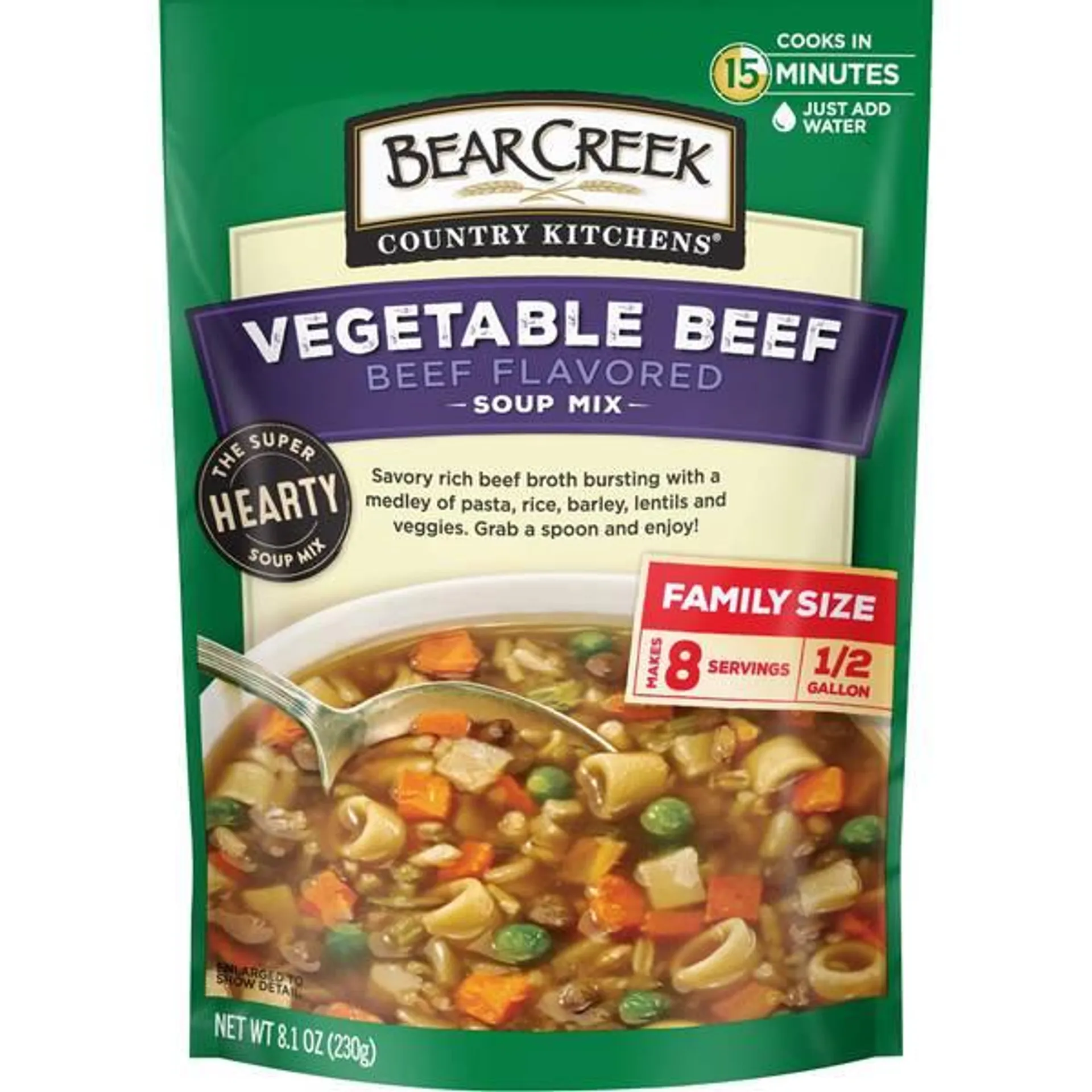 Bear Creek Country Kitchens brand page 8.1 oz Vegetable Beef Soup Mix