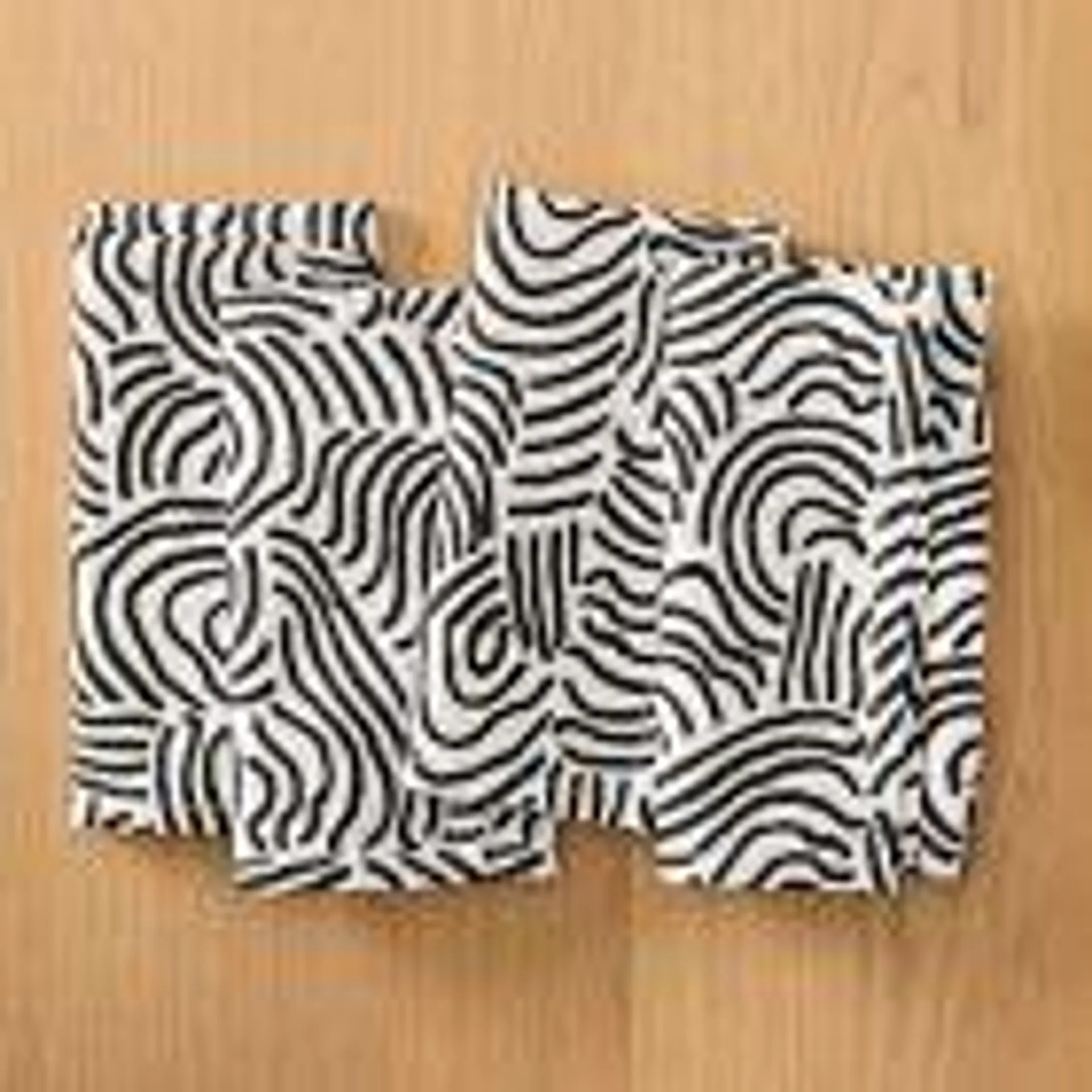 Line Work Cotton Napkin Sets