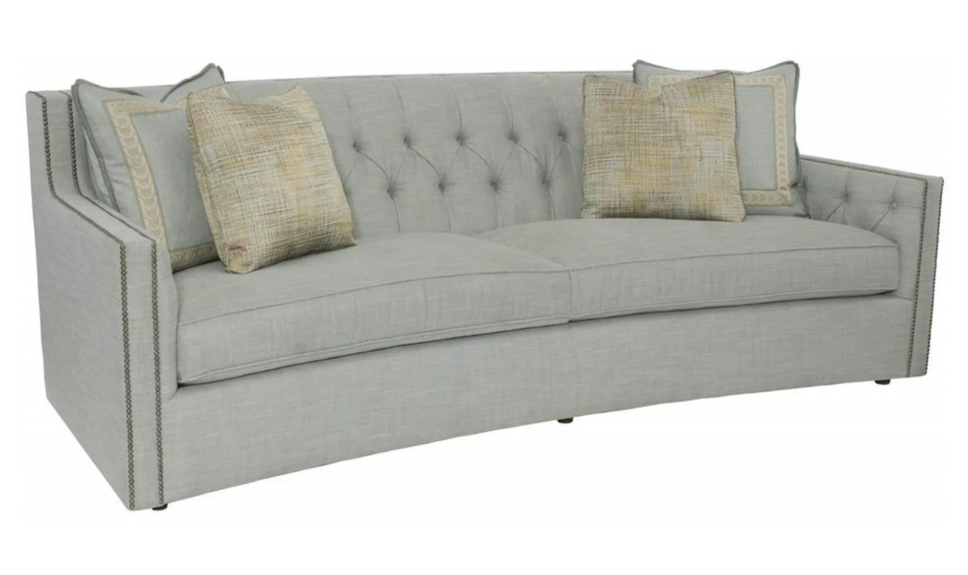 Bernhardt Candace 3-Seater Tufted Fabric Sofa With Reversible Seat Cushions