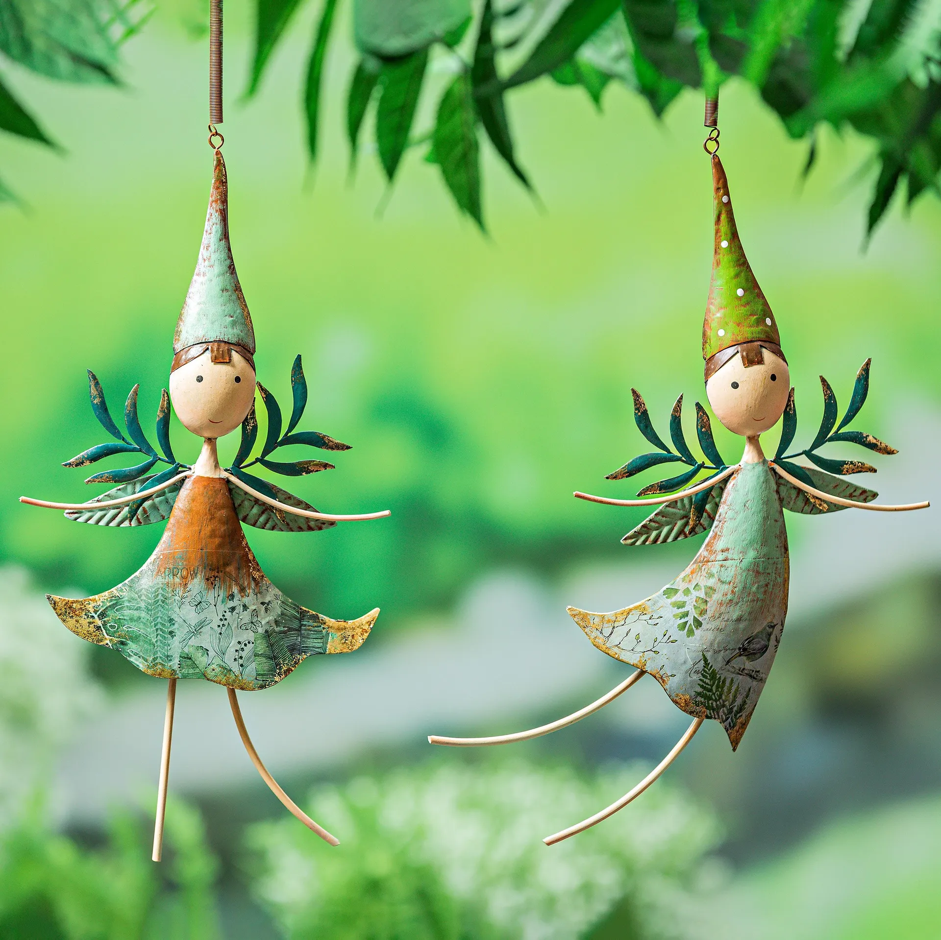 Metal Fairies Hanging Décor, Set of 2