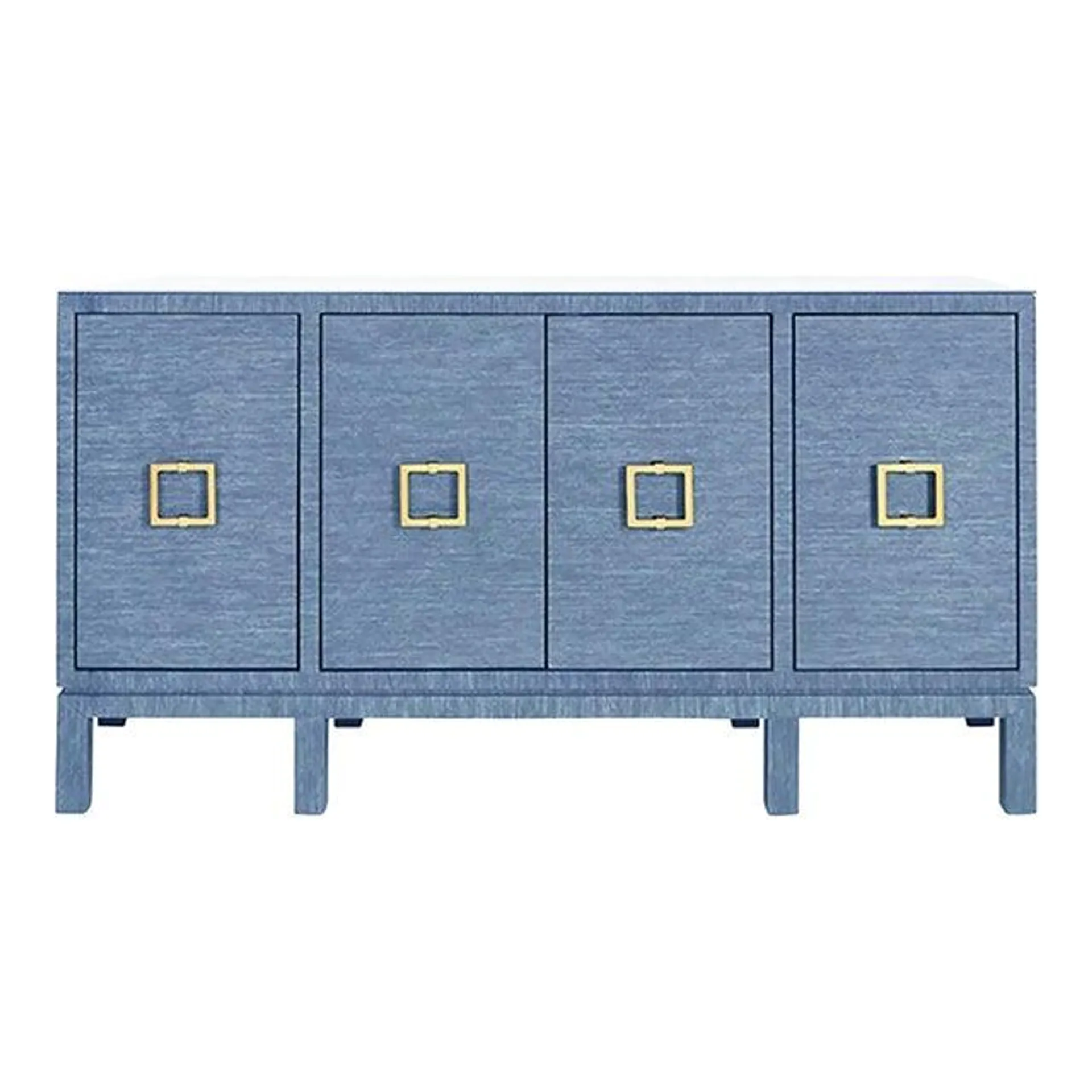 Matthew Izzo Home Blue Dyed Grass Cloth Buffet